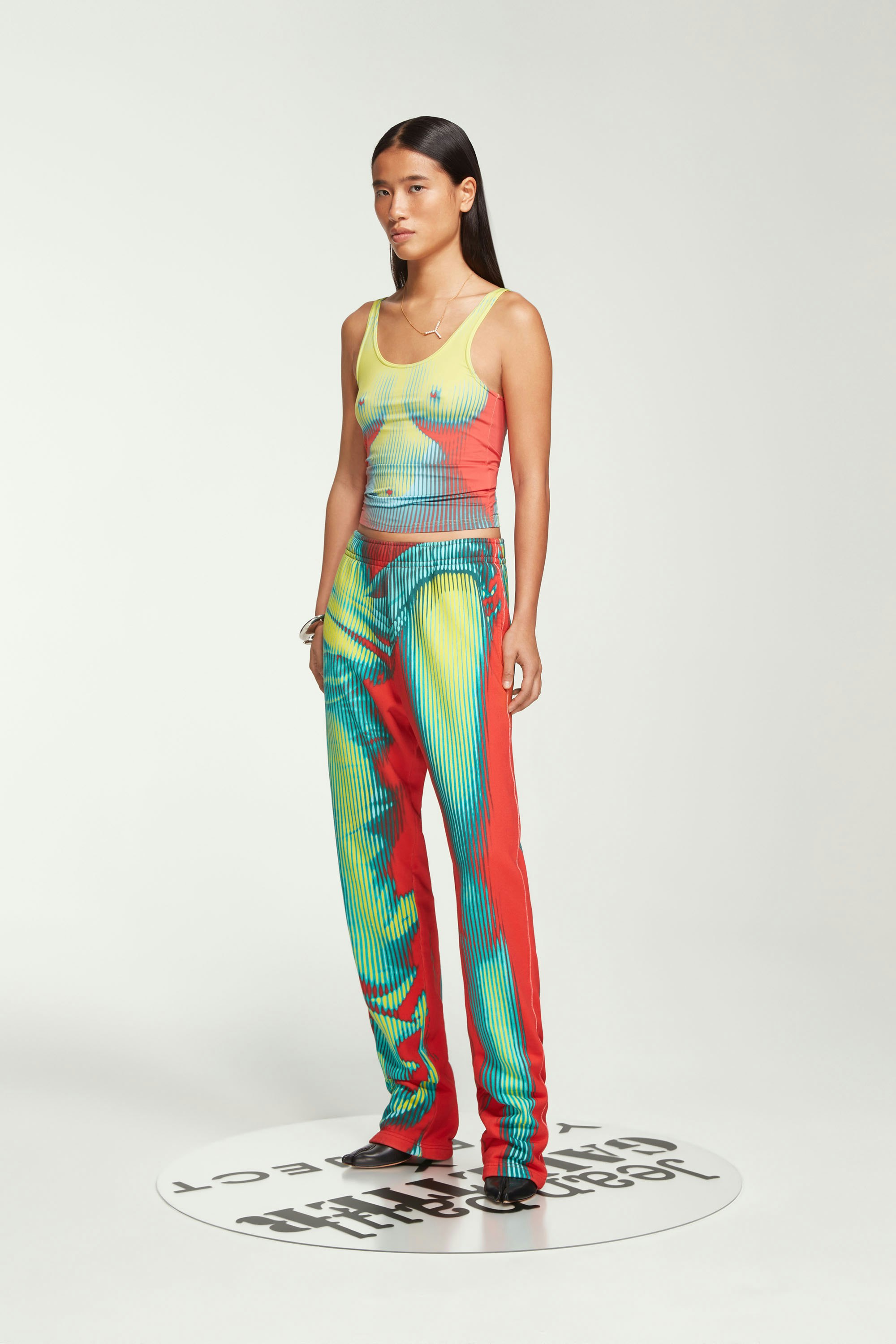 The Green & Red Body Morph Sweatpants by Jean Paul Gaultier x Y/Project