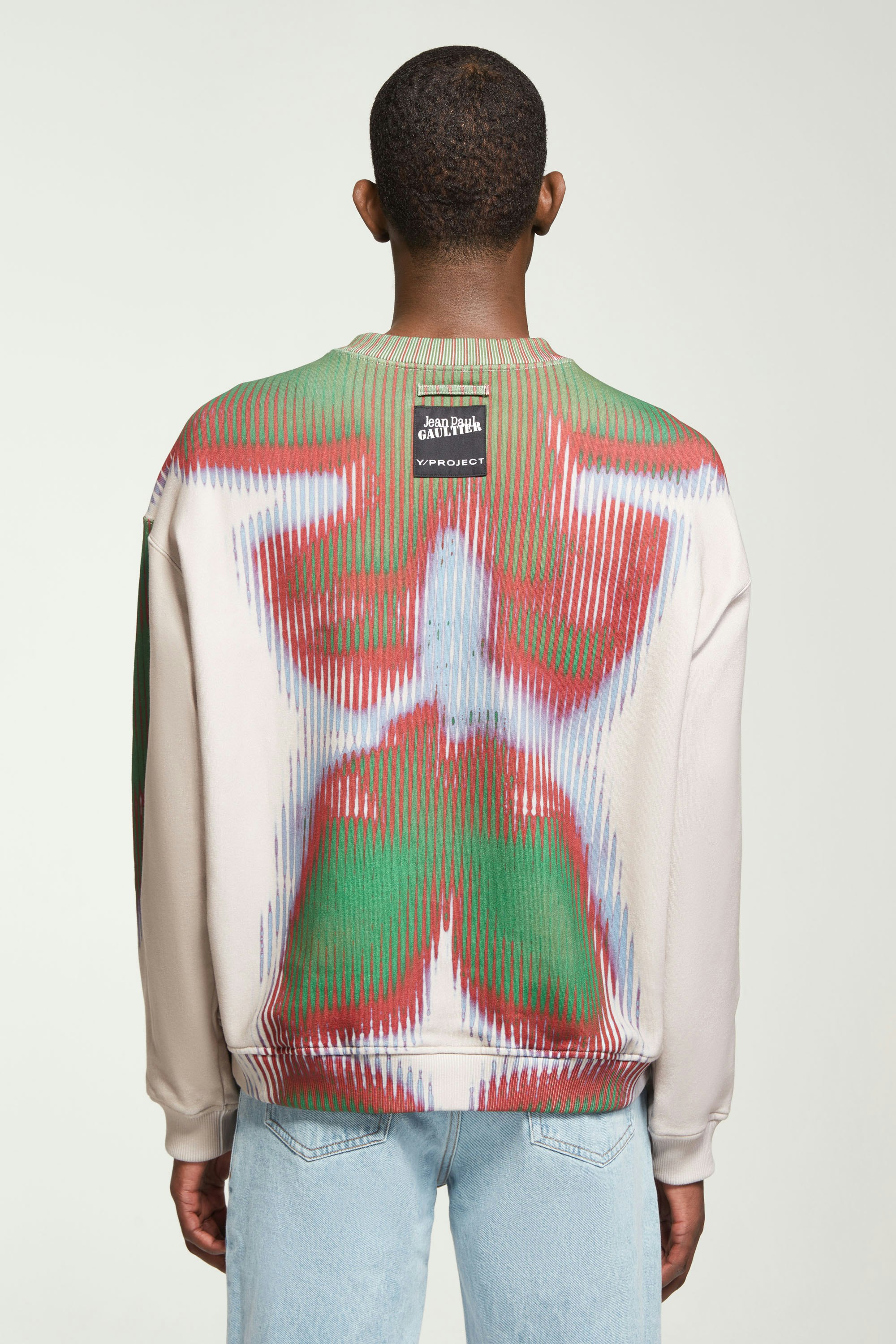 The Green & Beige Body Morph Sweatshirt by Jean Paul Gaultier x Y/Project