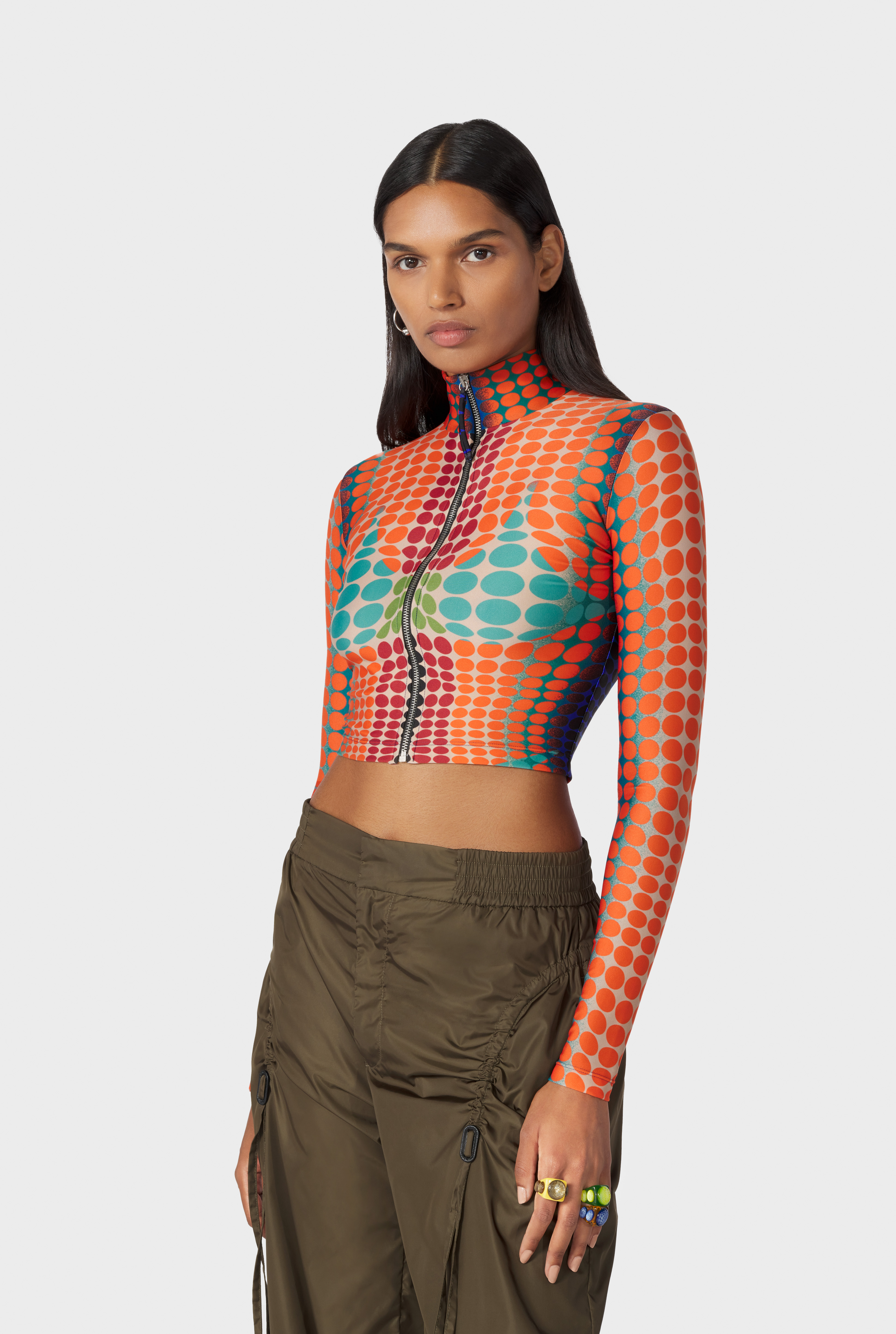 Jean Paul Gaultier - Jean Paul Gaultier | The Orange dots print Top