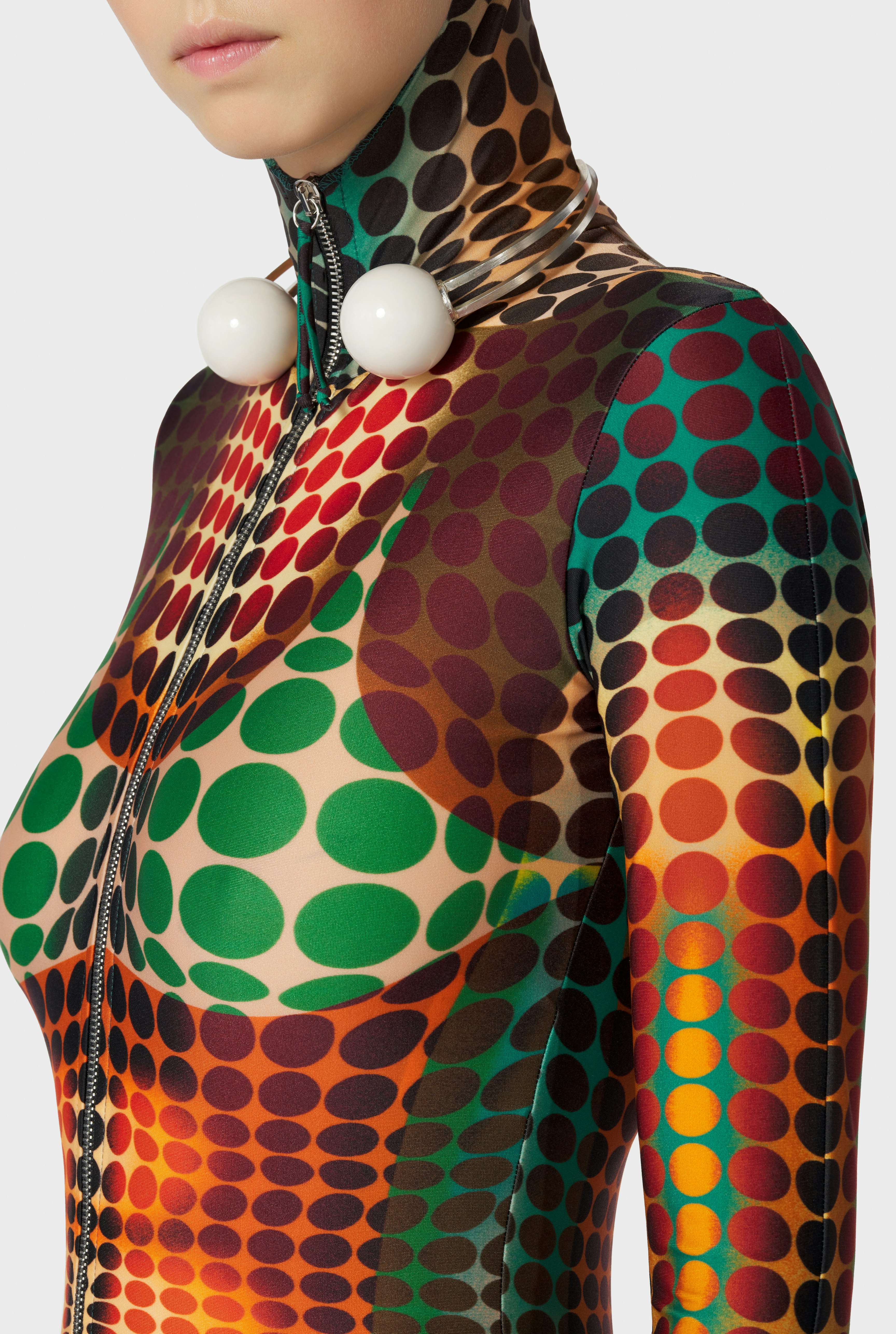 The Brown dots print Jumpsuit Jean Paul Gaultier