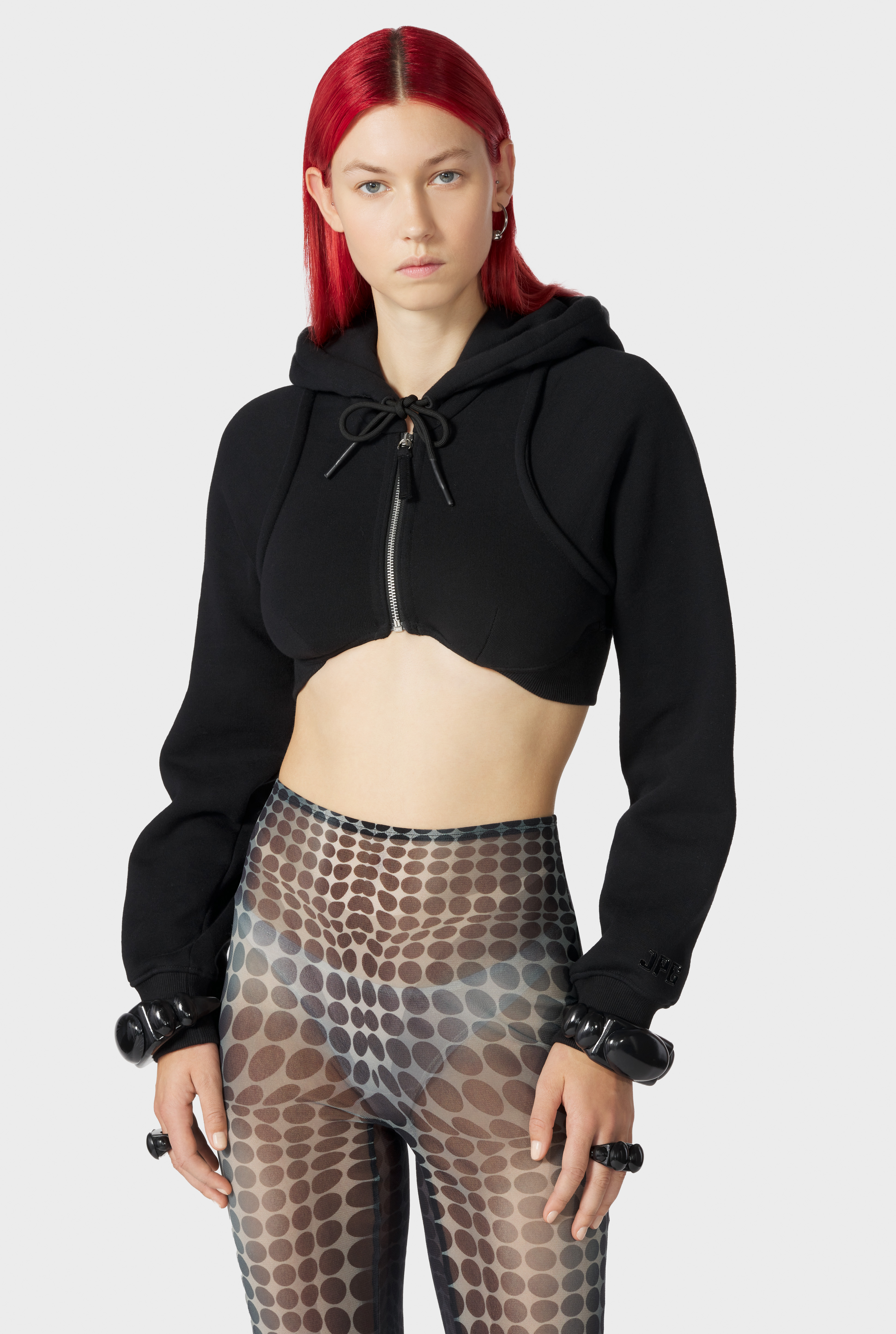 Jean Paul Gaultier - Jean Paul Gaultier | The Black Cropped Sweatshirt