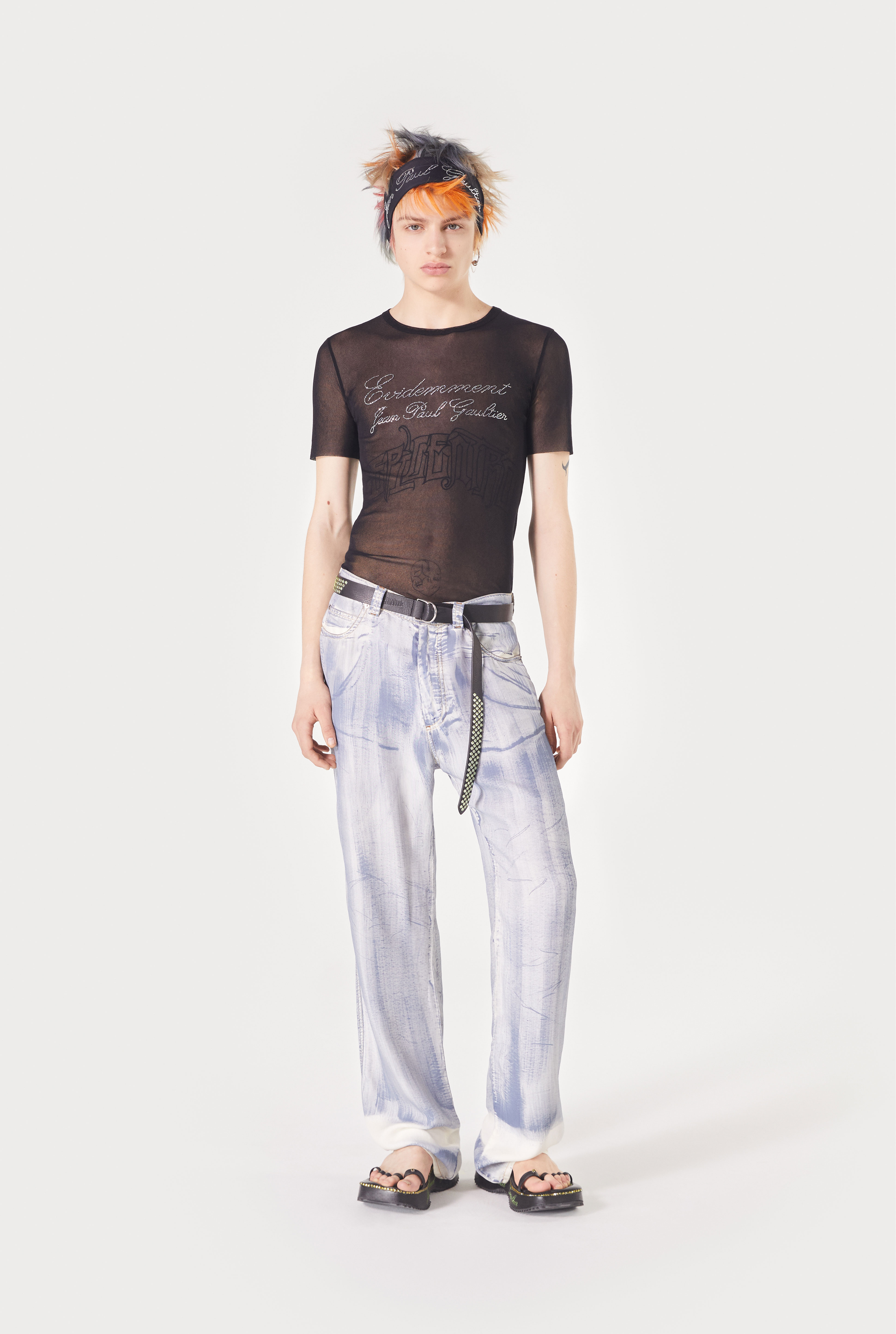 Jean Paul Gaultier - The Jean Paul Gaultier Jean-Effect Silk Pants