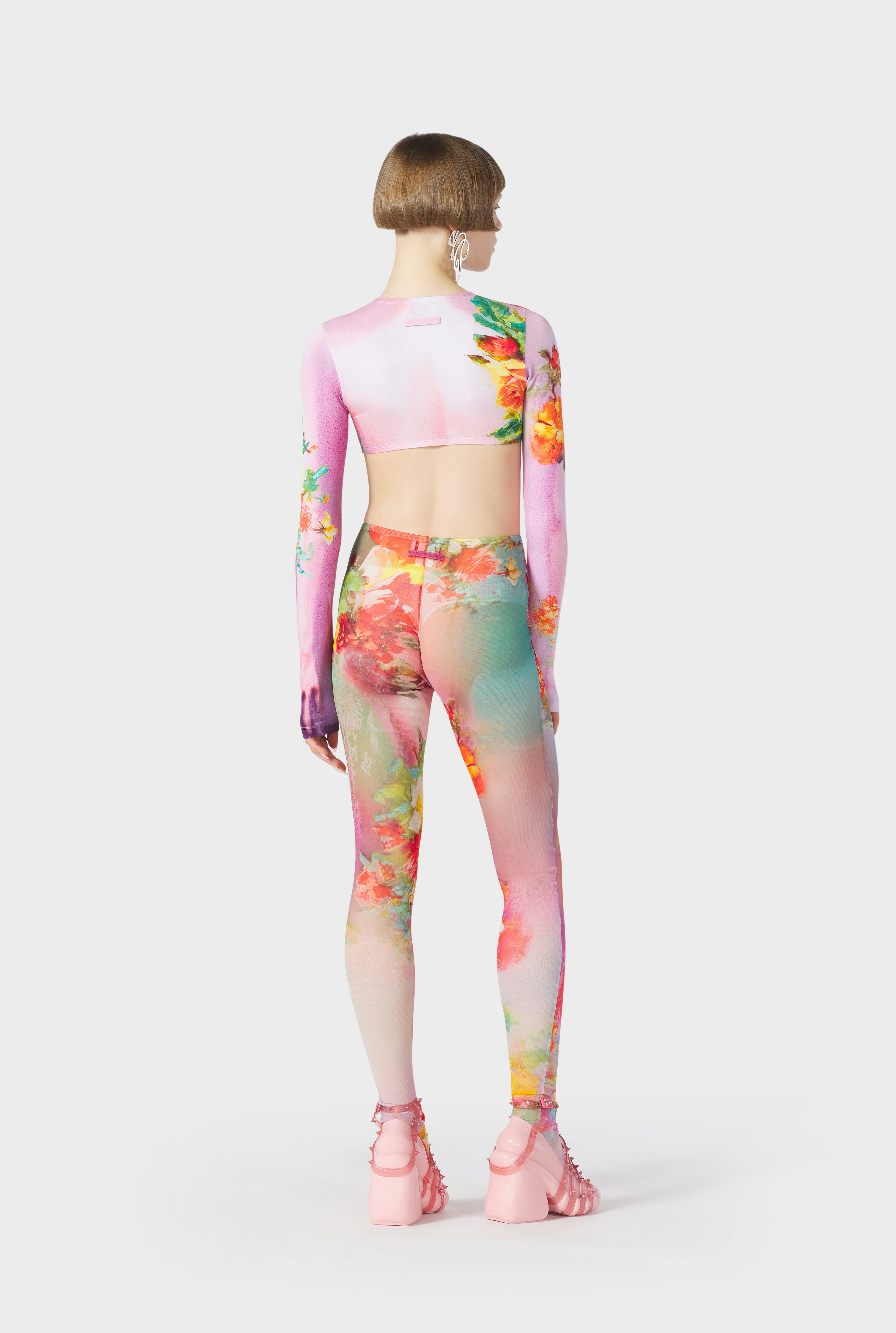 The Pink Body Flower Tights
