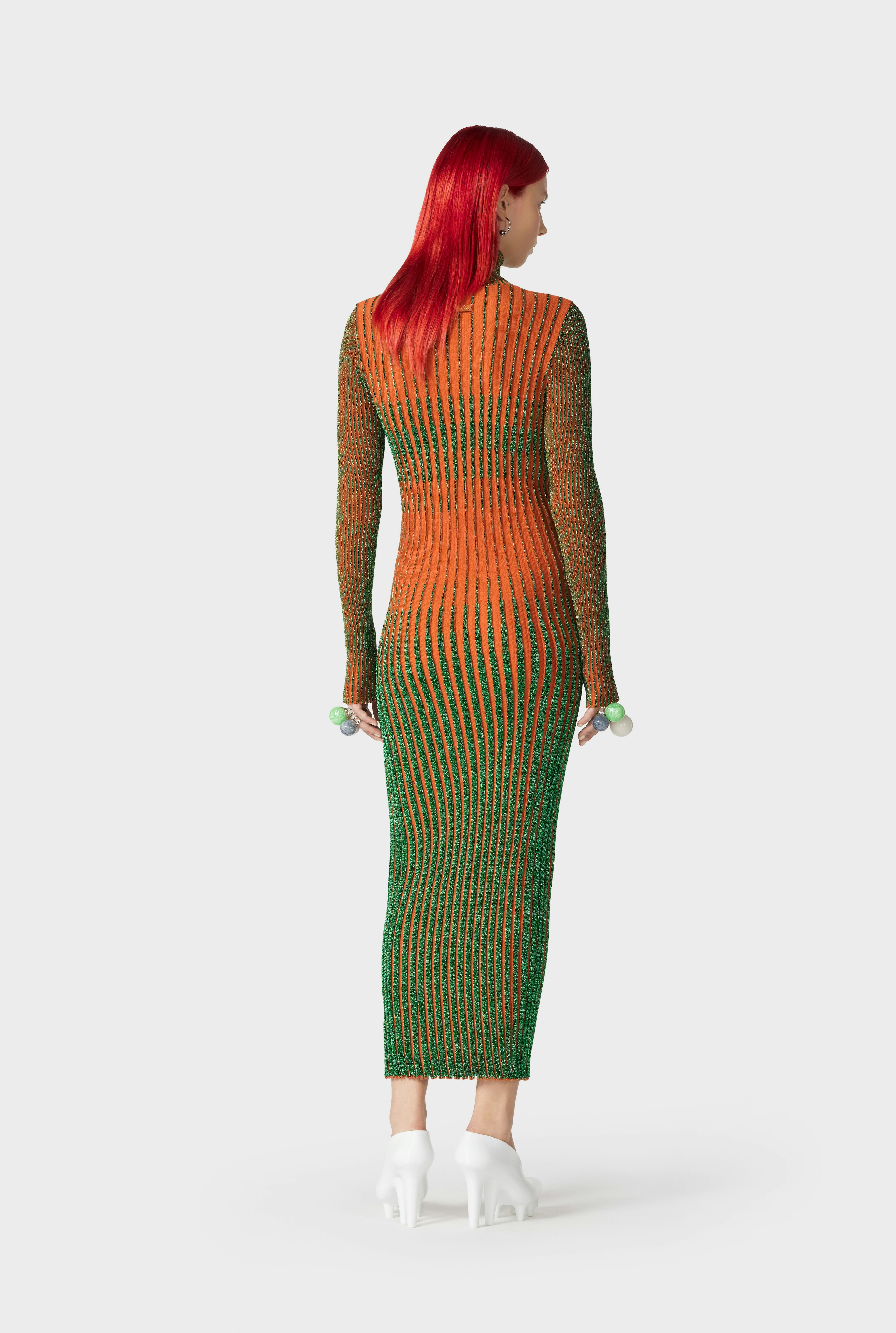 The Orange Cyber Knit Dress