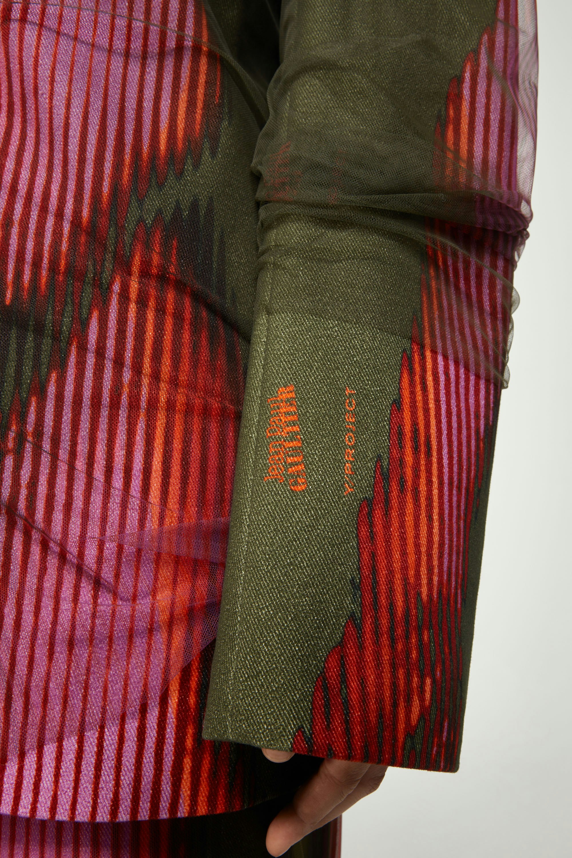 The Pink & Khaki Body Morph Blazer by Jean Paul Gaultier x Y/Project