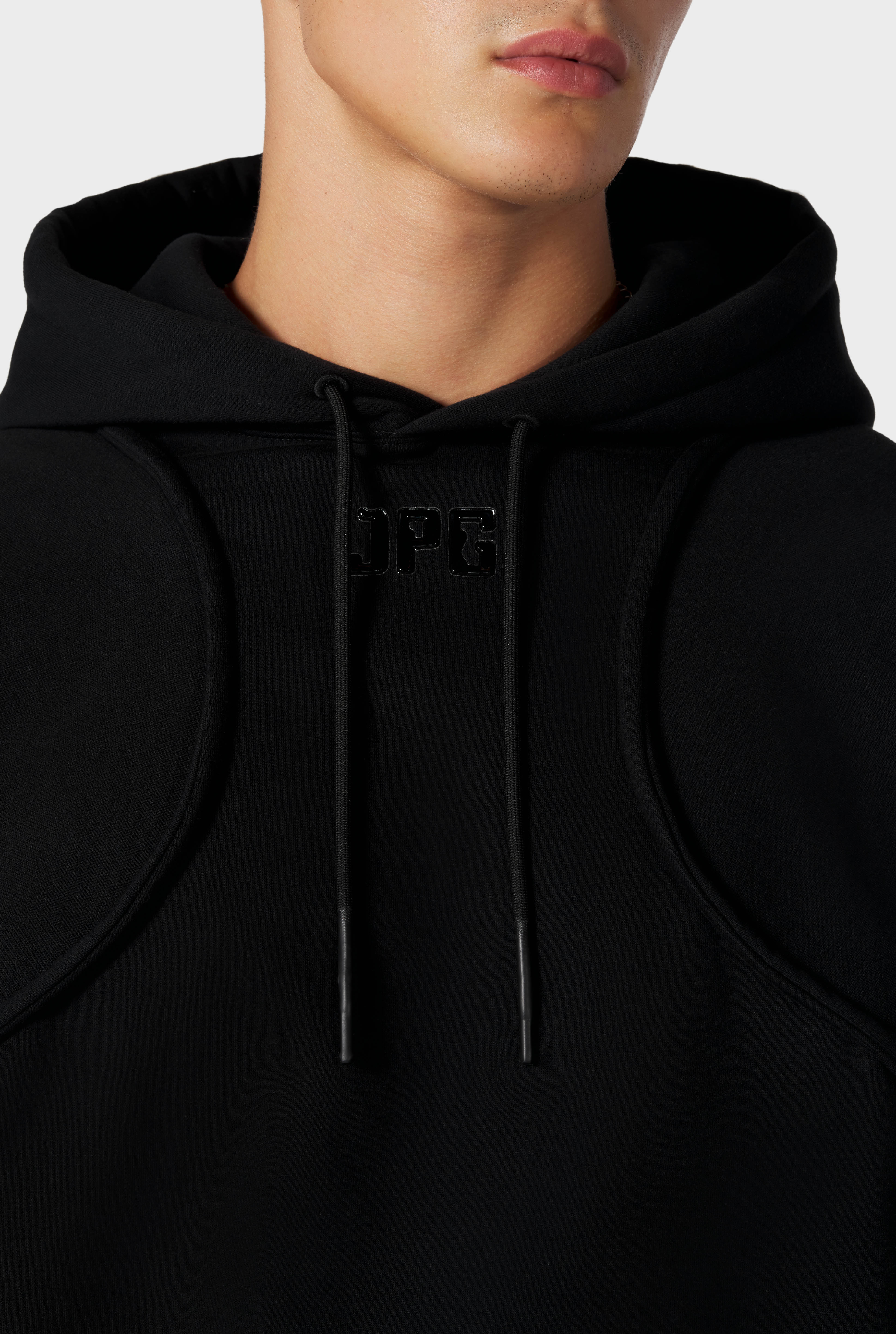 スイーツ柄 ブルー Jean Paul Gaultier ハイネックジップジャケット 黒