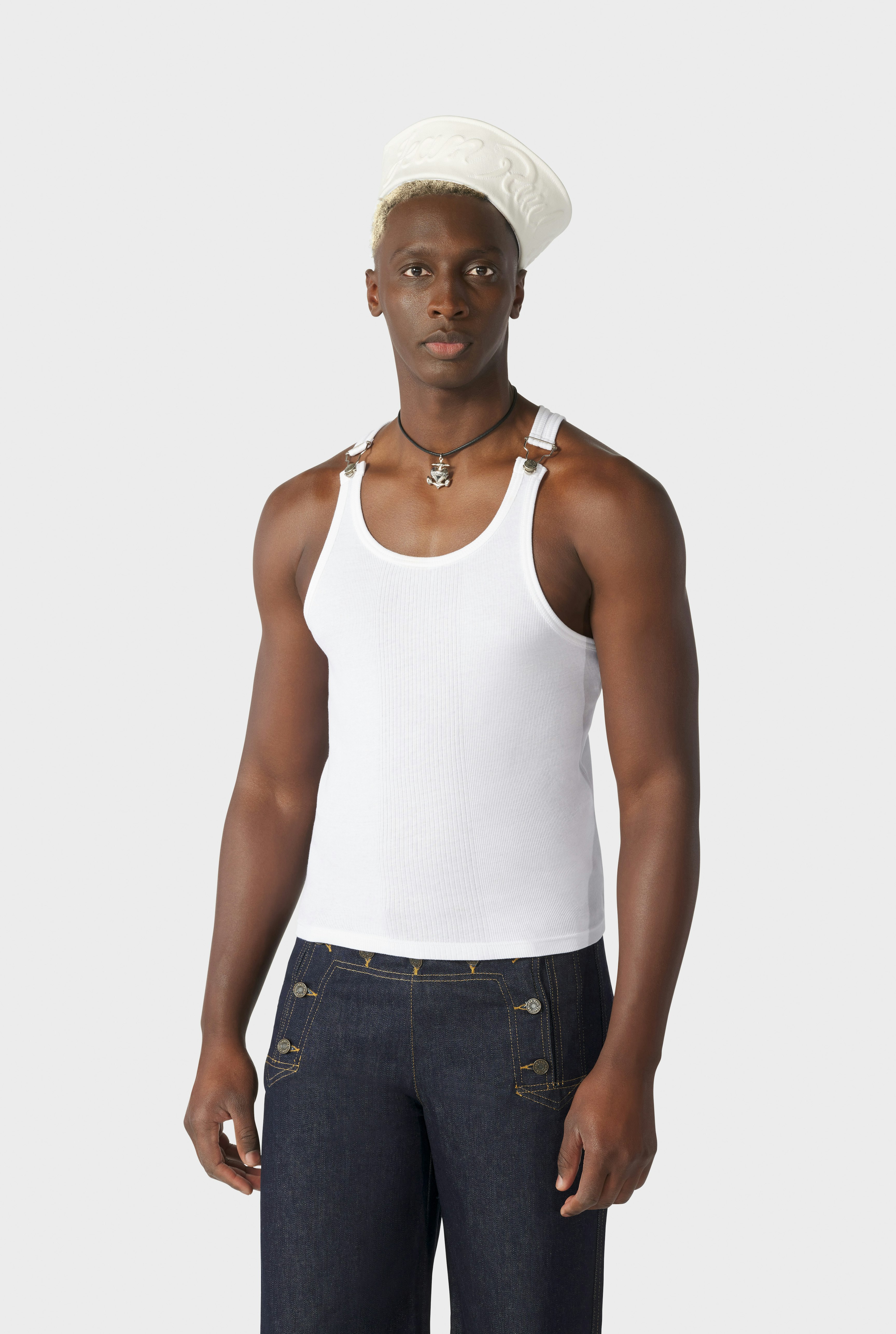 The Tank Top with White Straps