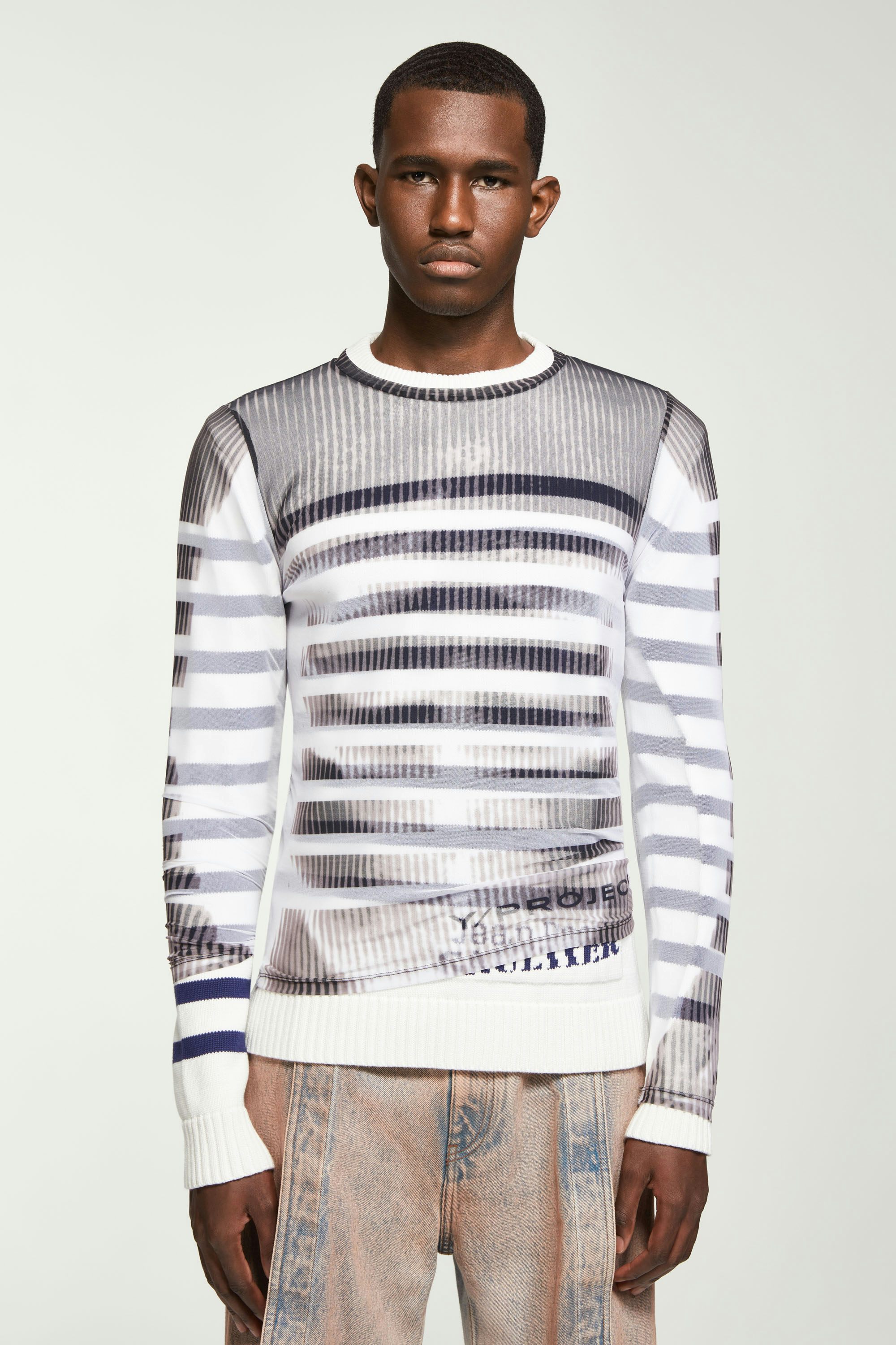 The White & Black Marinière Sweater by Jean Paul Gaultier x Y/Project