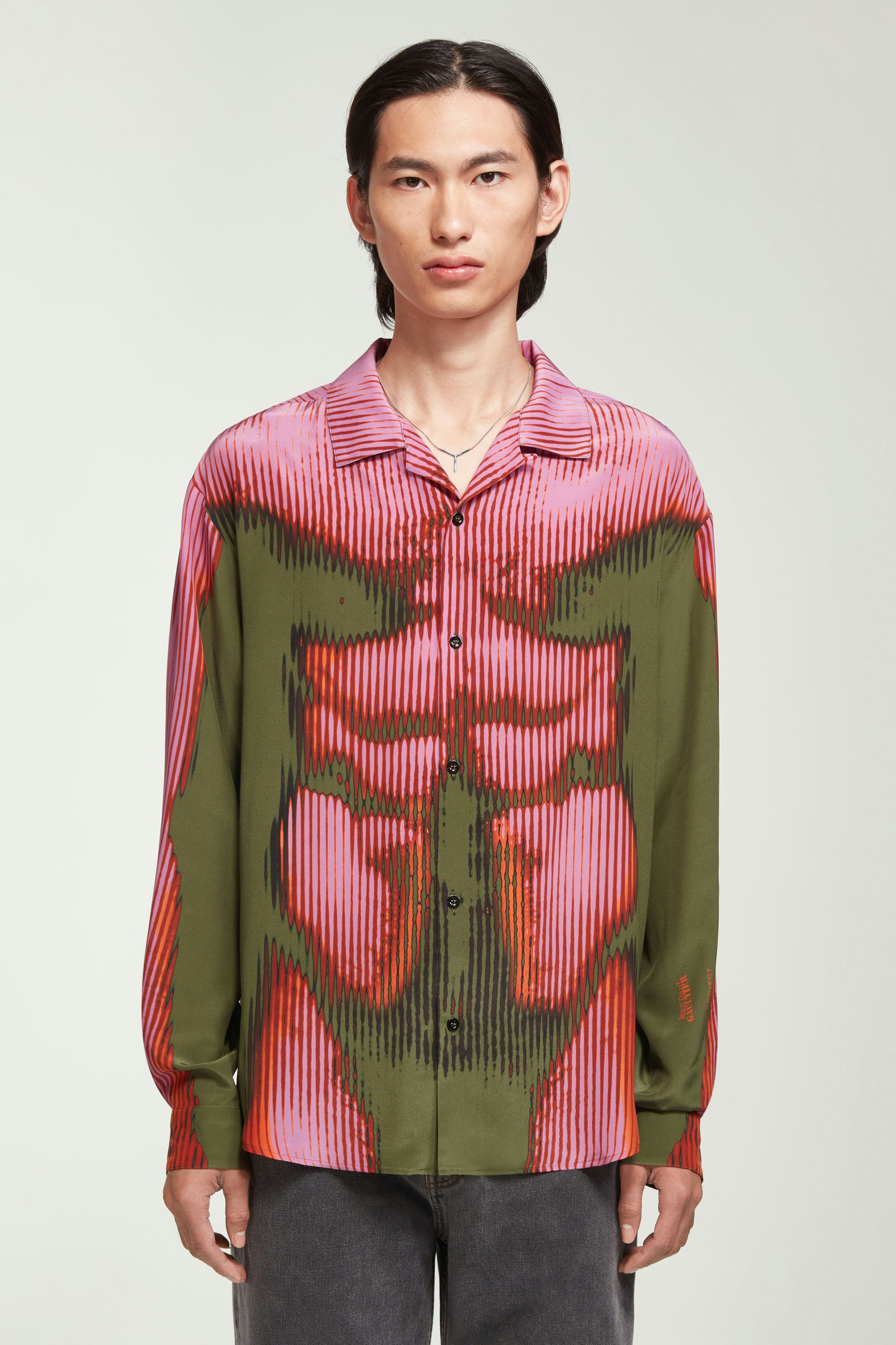 La Chemise Pyjama Body Morph Rose & Kaki Jean Paul Gaultier x Y/Project