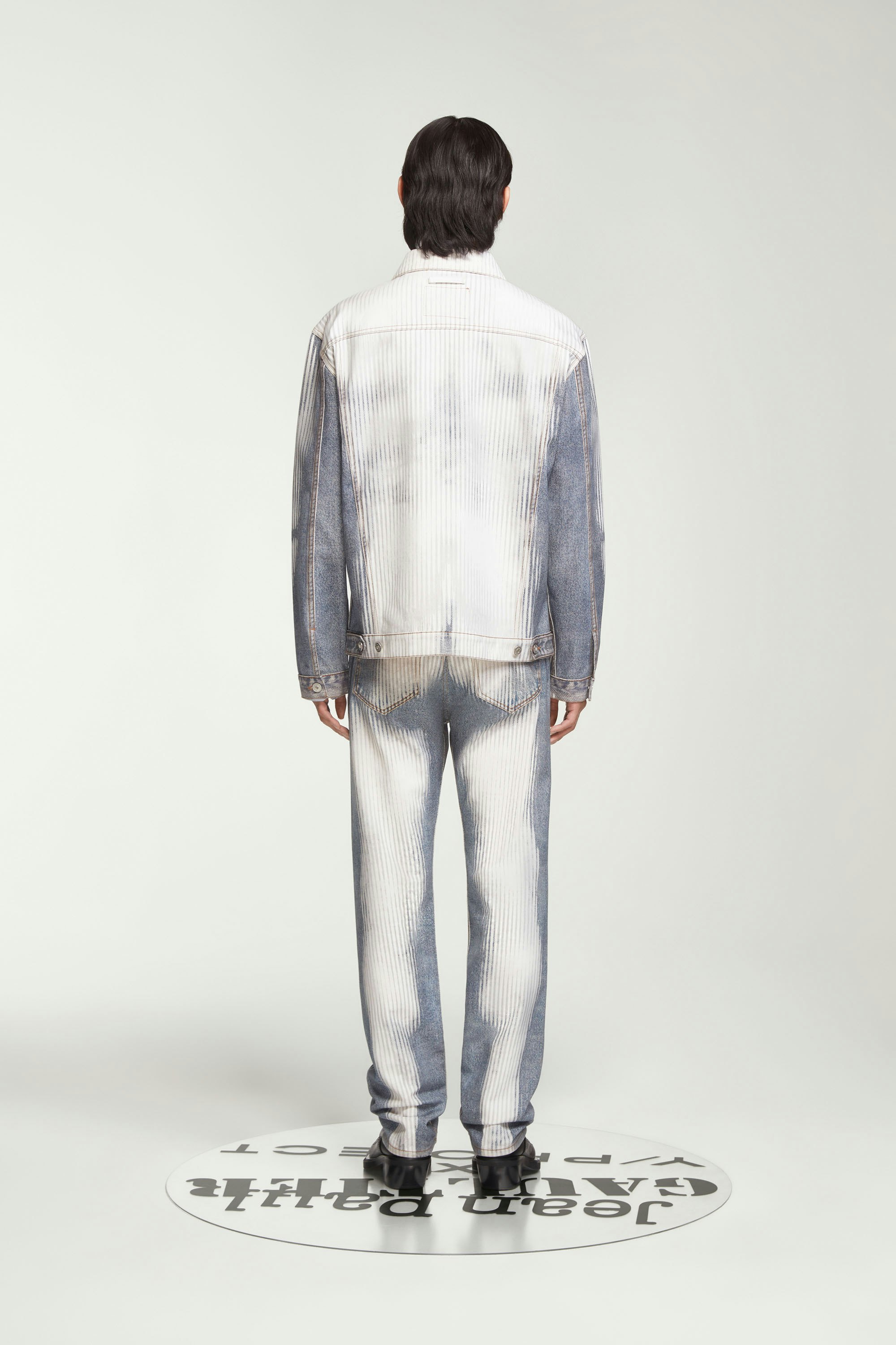 The Blue & White Body Morph Denim Jacket by Jean Paul Gaultier x Y/Project