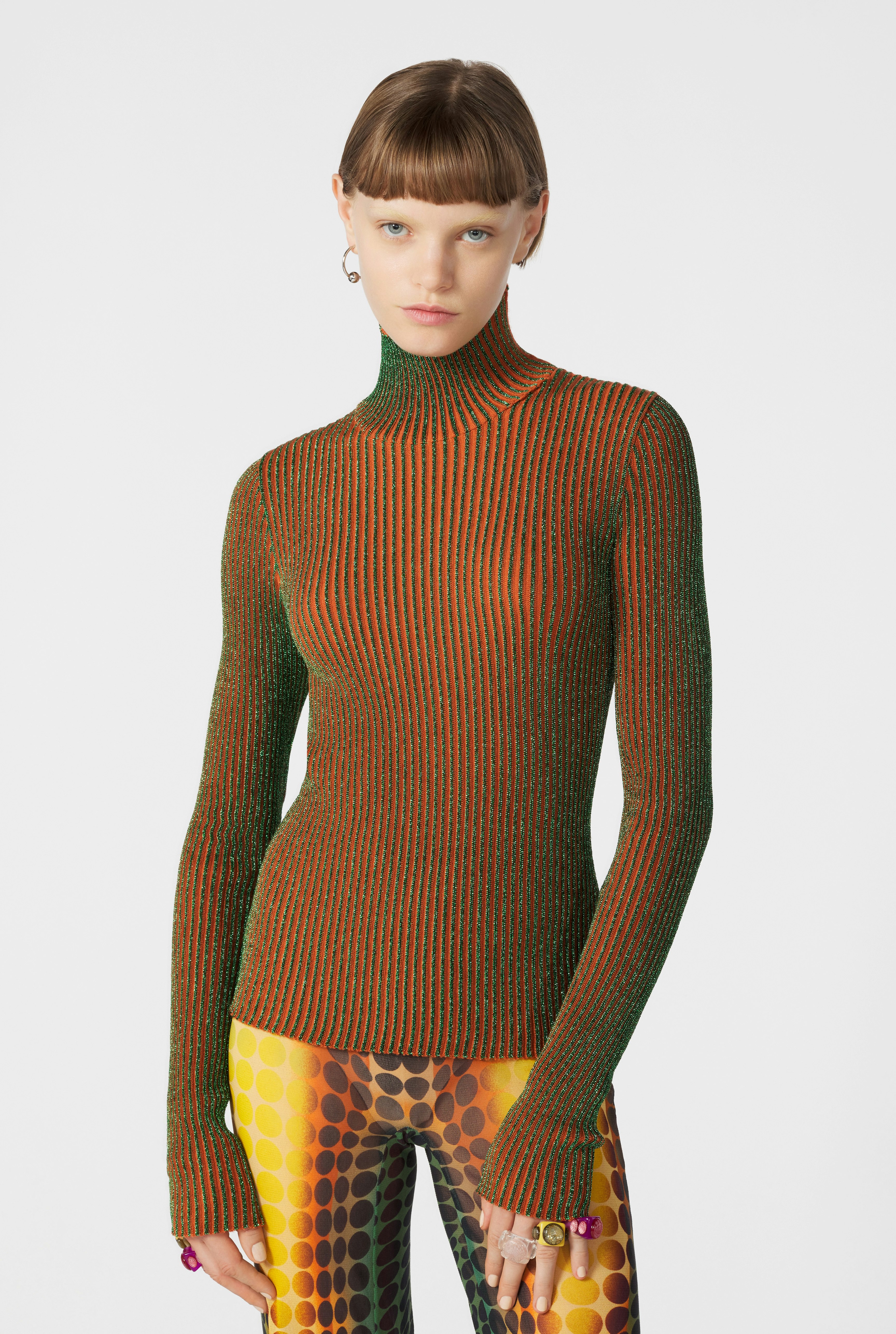 The Orange Cyber Knit Top Jean Paul Gaultier