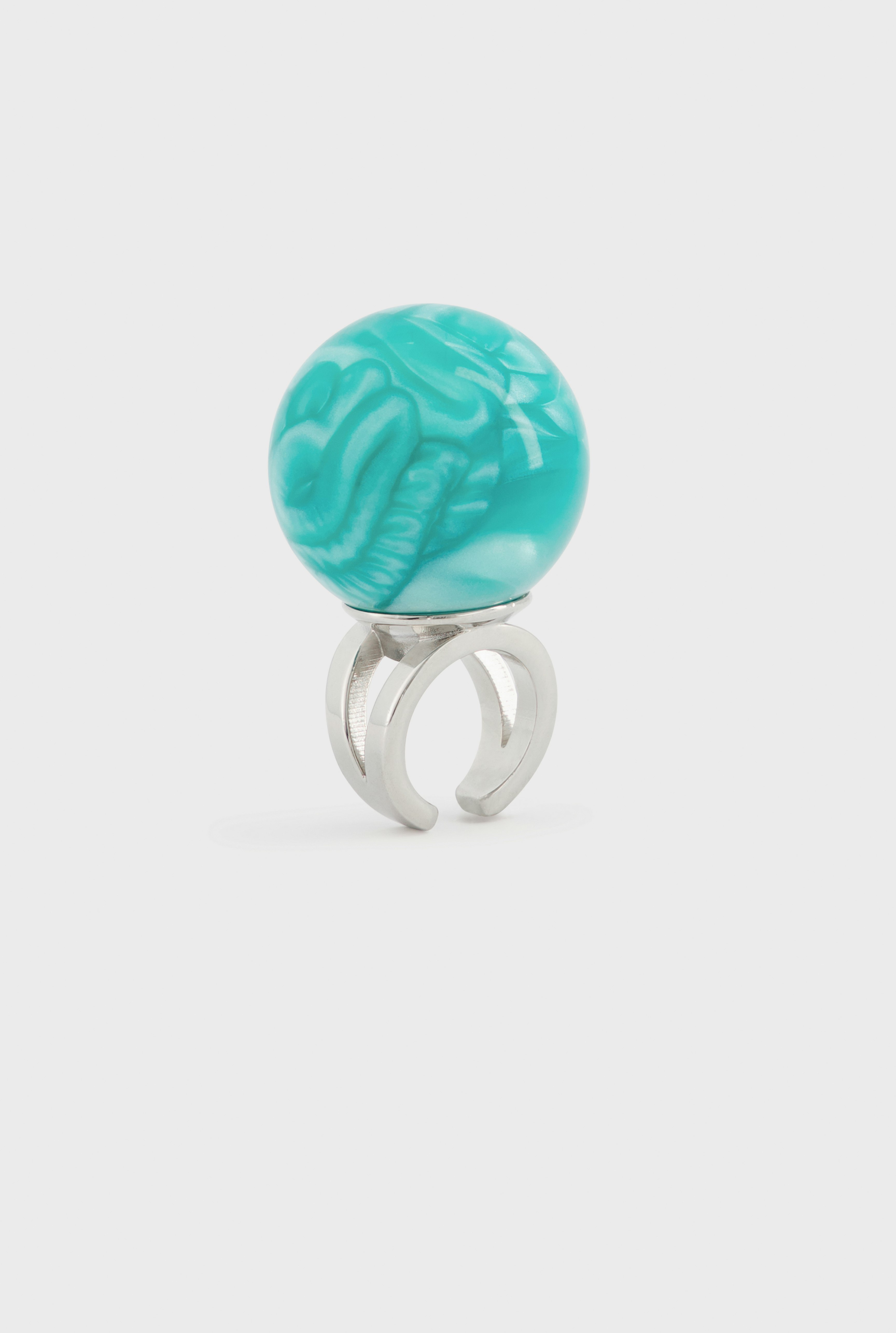 The Turquoise Cyber Ball Ring
