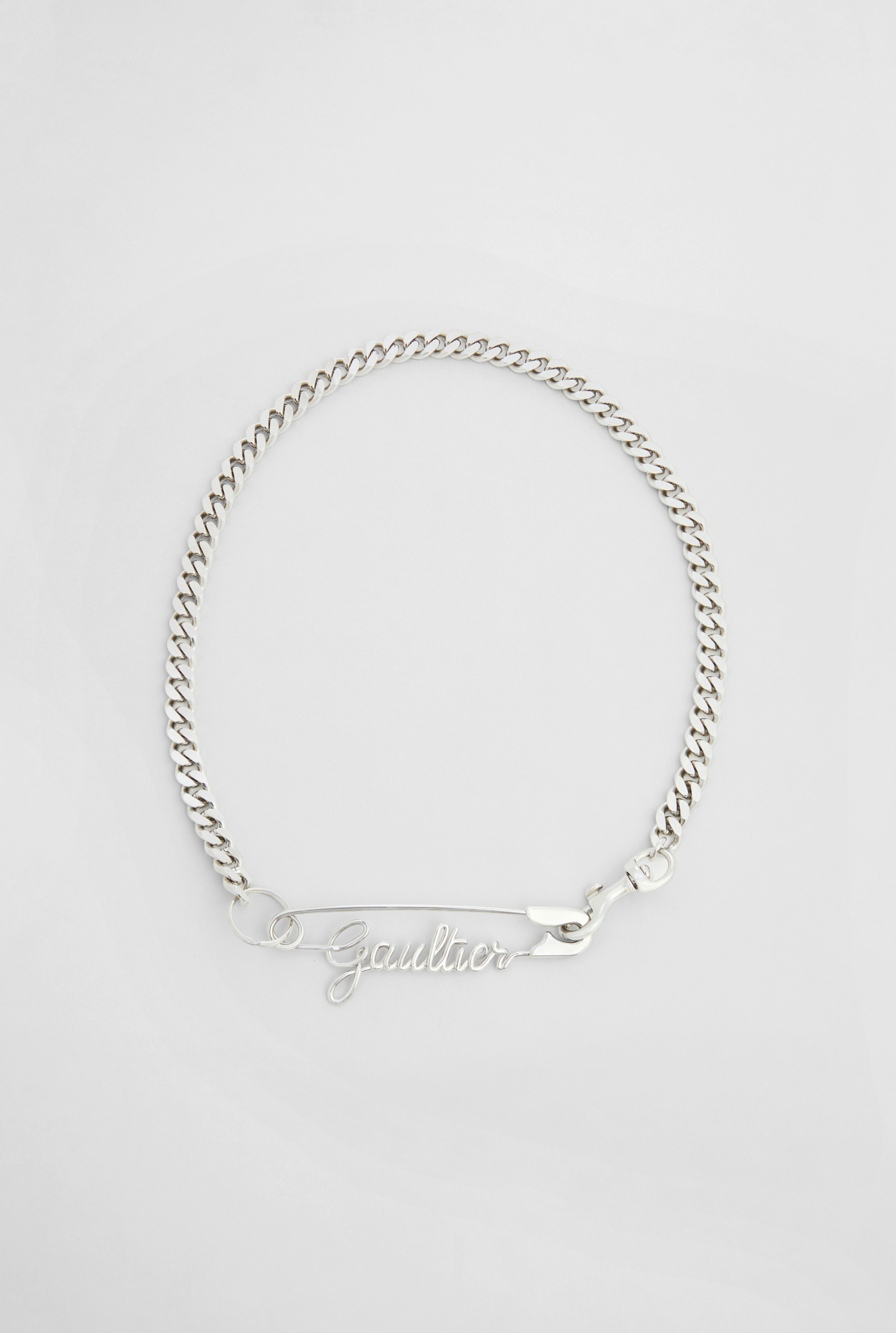 The Gaultier Safety Pin necklace  hover