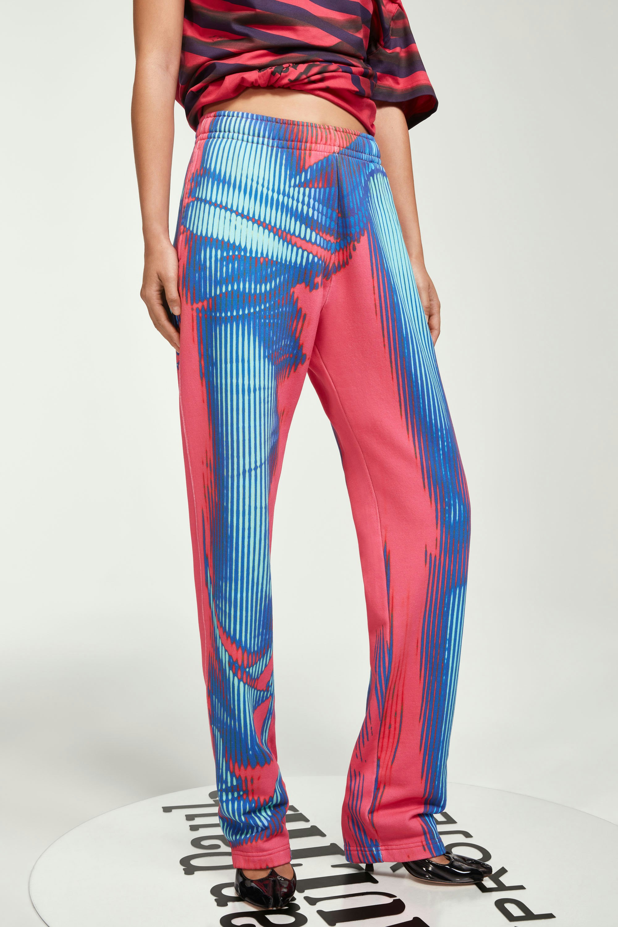 The Pink & Blue Body Morph Sweatpants by Jean Paul Gaultier x Y/Project