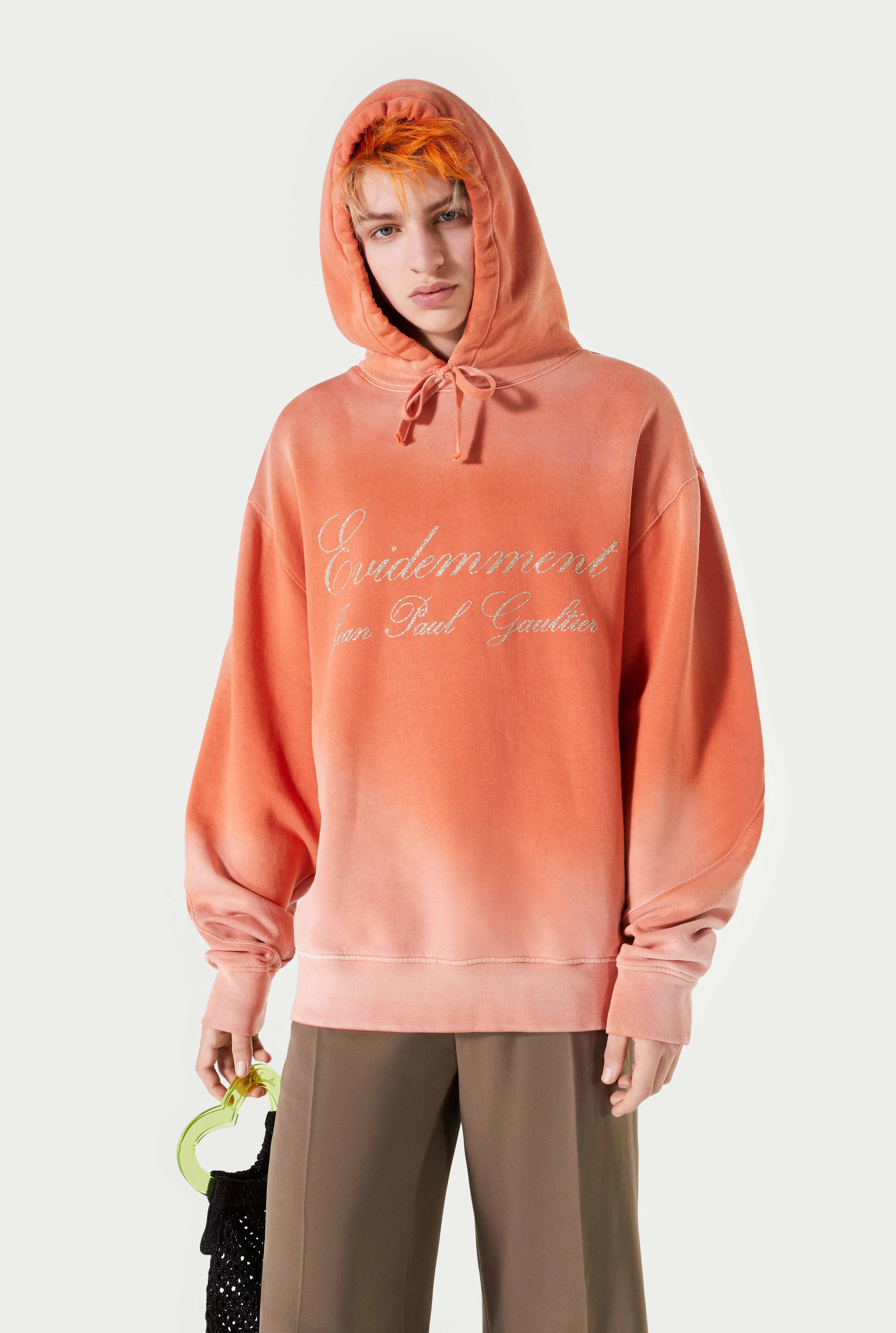 The Orange Hooded Évidemment Sweatshirt Jean Paul Gaultier