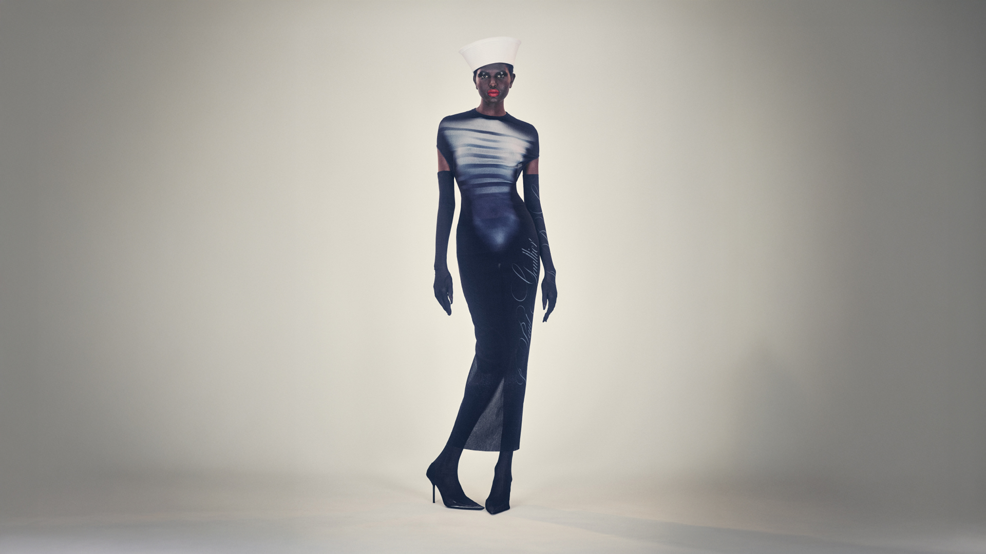 JEAN PAUL GAULTIER ロゴ コットンブレンド マキシドレス Jean Paul GAULTIER Jean｜キャミワンピース