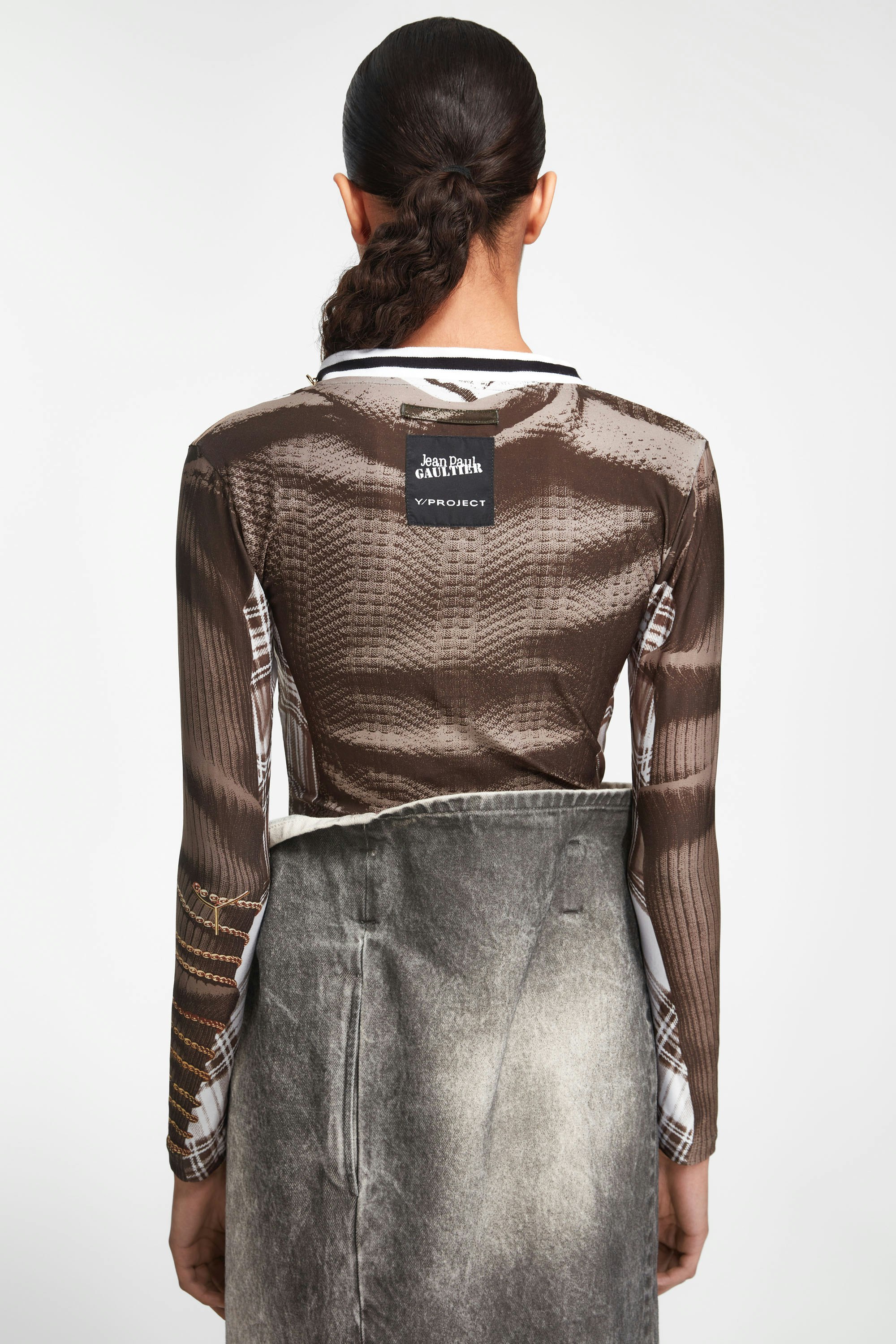 The Grey trompe-l'œil cardigan Bodysuit
