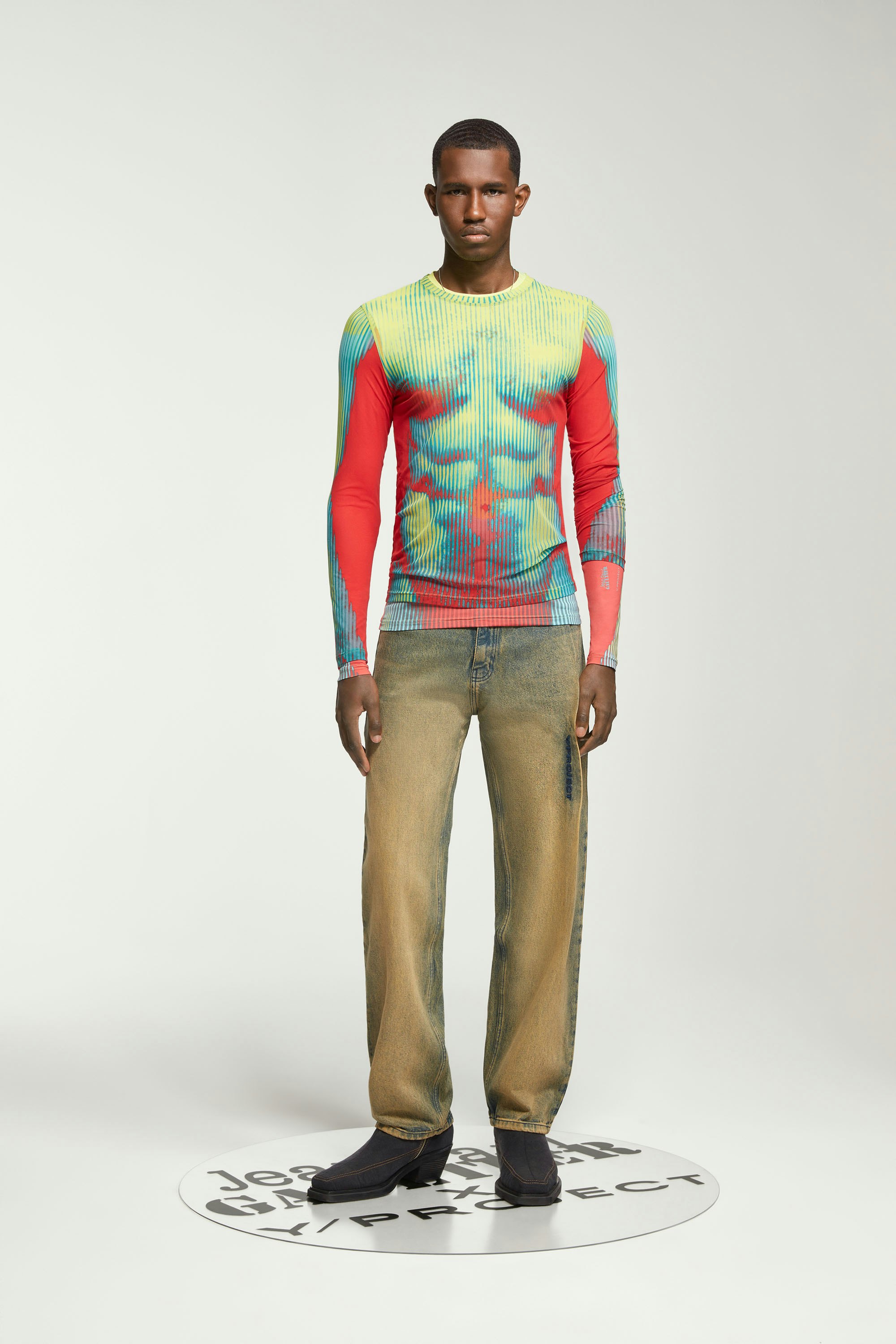 The Green & Red Body Morph Top by Jean Paul Gaultier x Y/Project