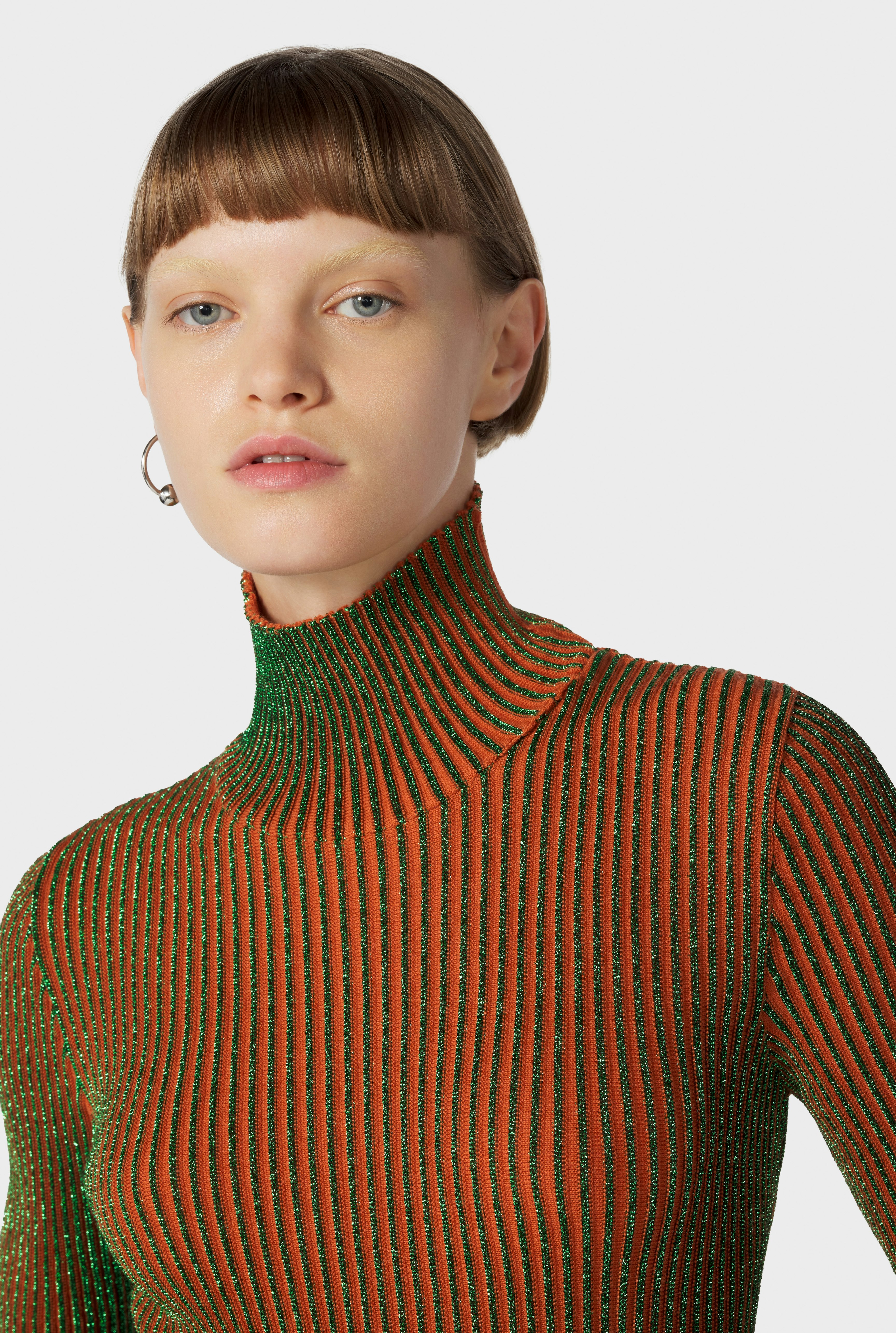 The Orange Cyber Knit Top