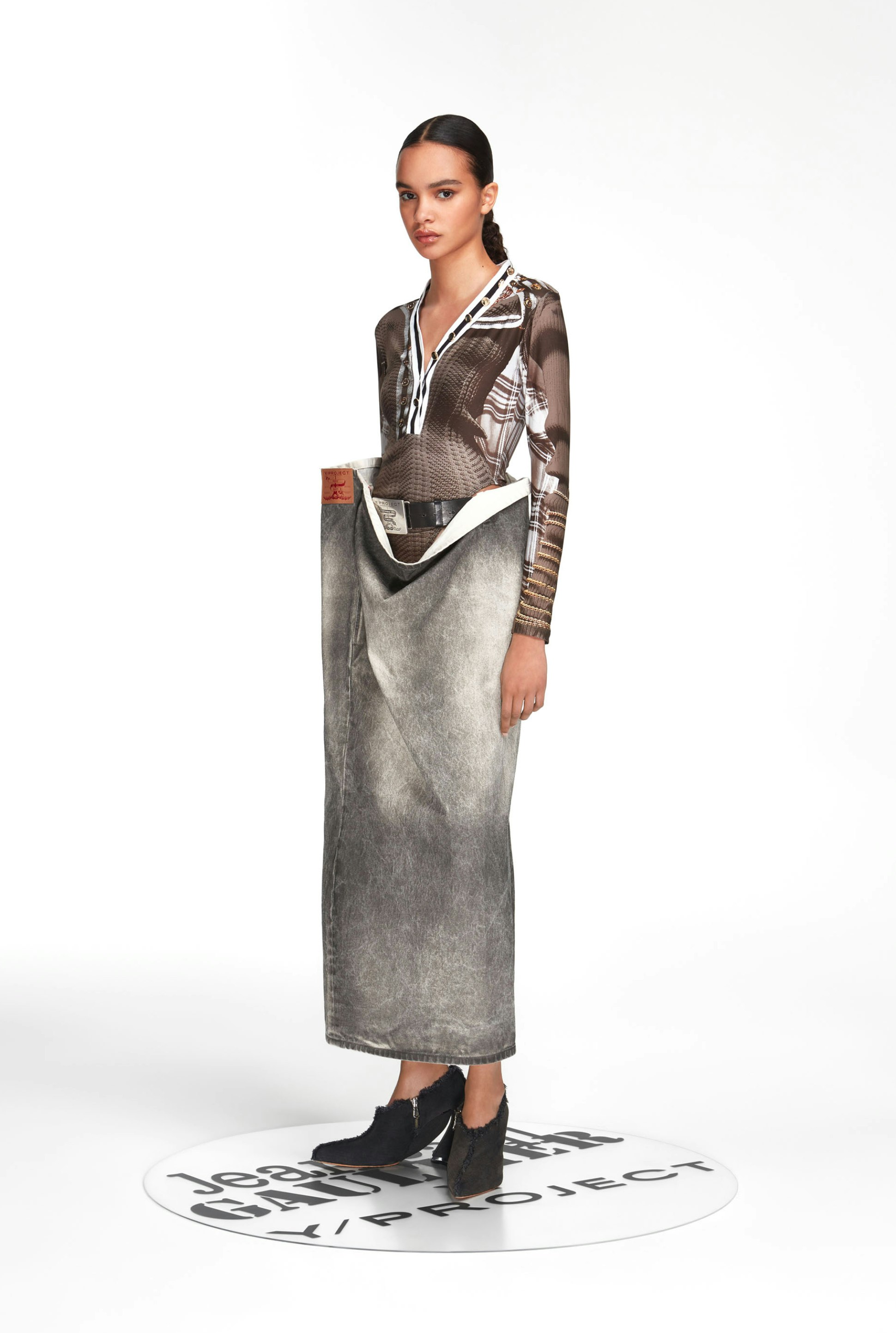 The Grey trompe-l'œil cardigan Bodysuit