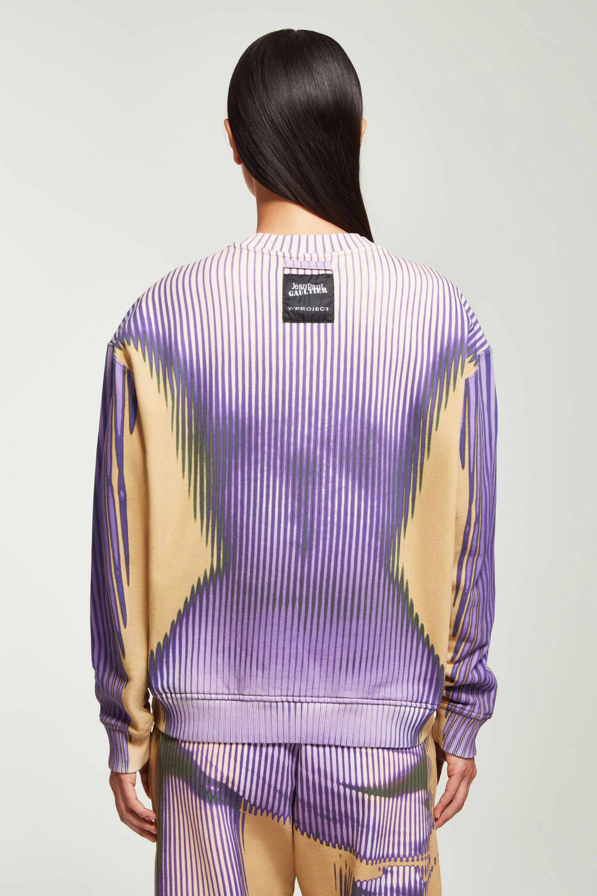 The Purple & Yellow Body Morph Fitted Sweatshirt by Jean Paul Gaultier x Y/Project
