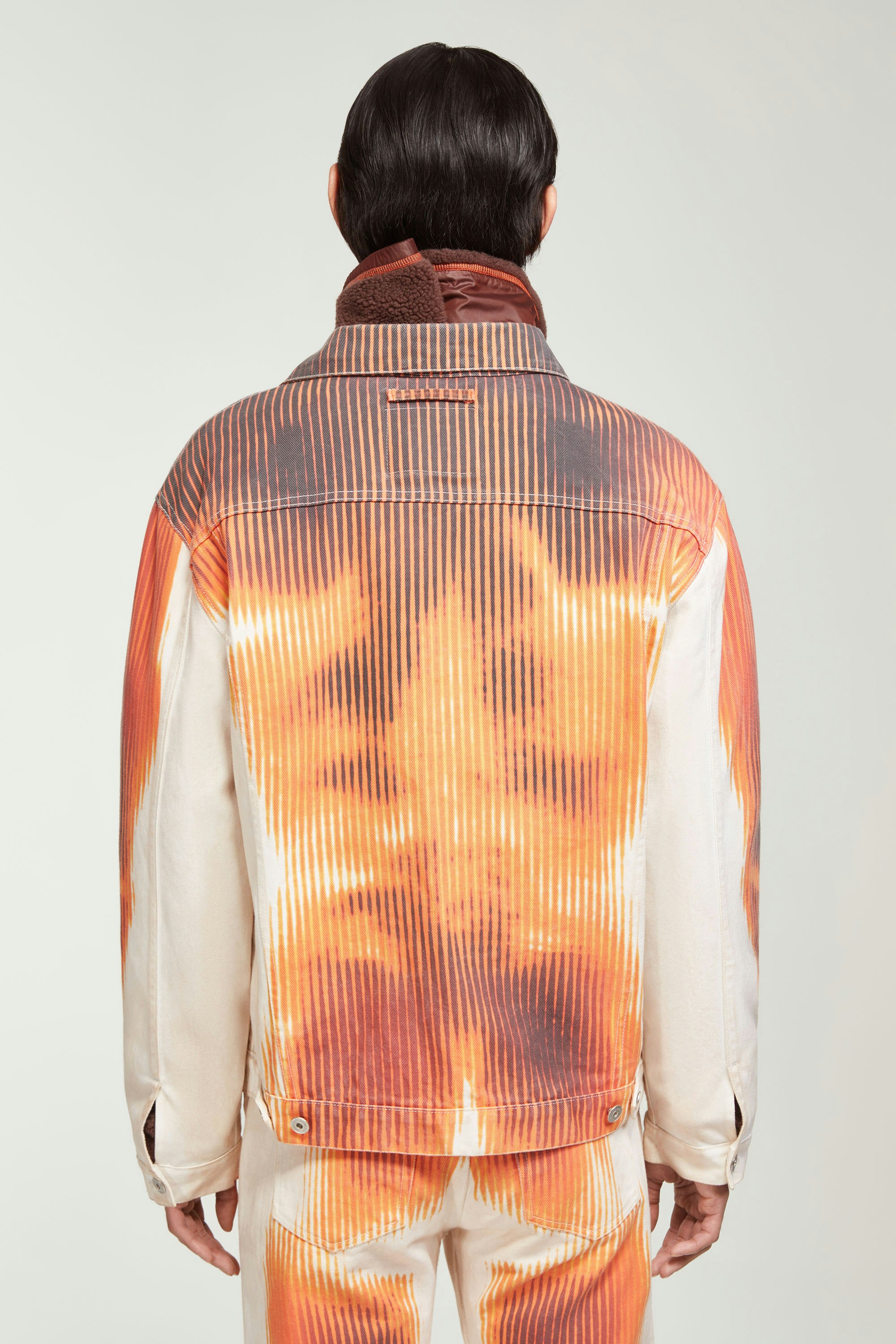 The White & Orange Body Morph Denim Jacket by Jean Paul Gaultier x Y/Project