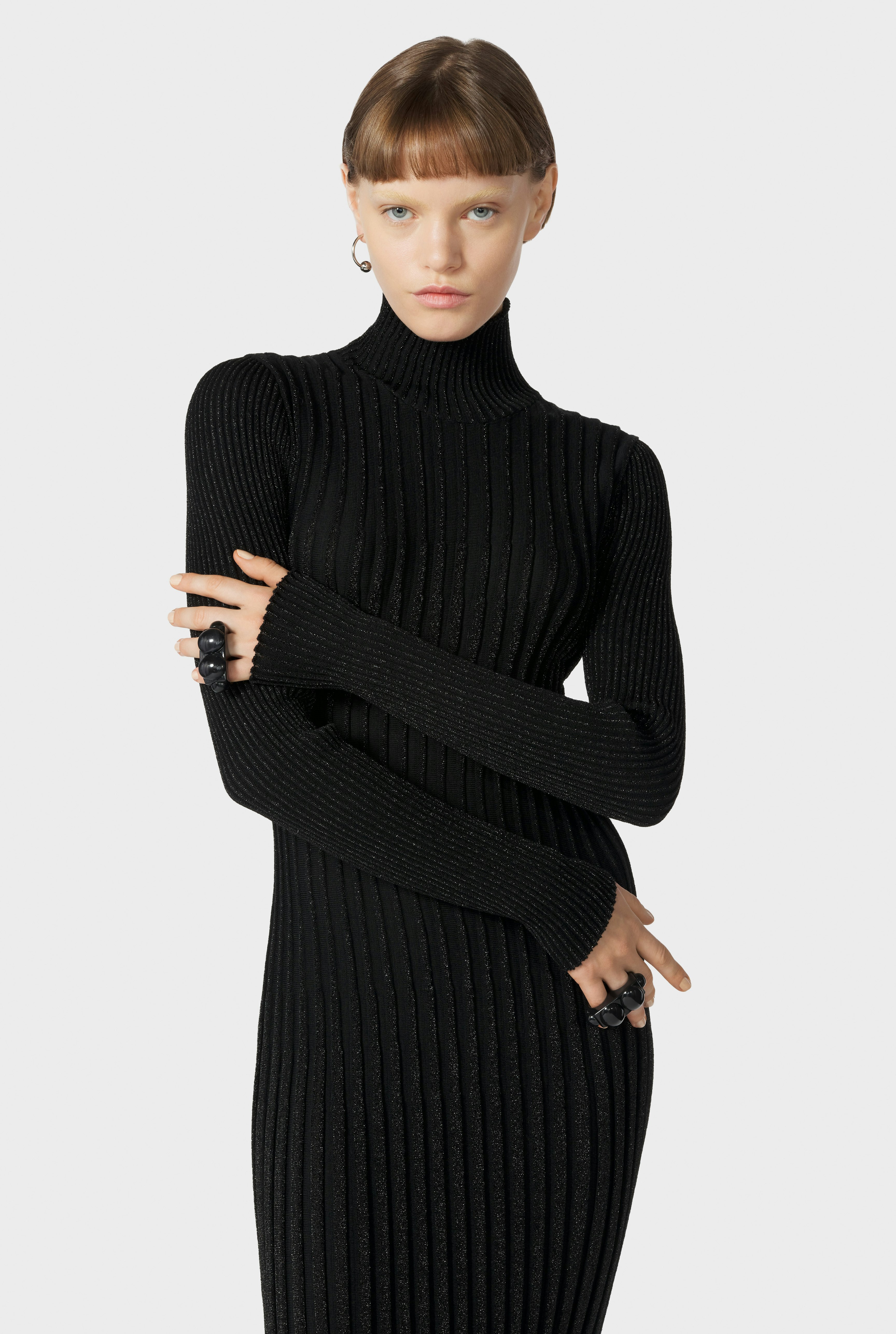 The Black Cyber Knit Dress Jean Paul Gaultier