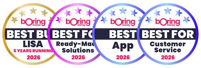 Our Lifetime ISA was named a Boring Money Best Buy LISA in 2026, marking five consecutive years of recognition.
