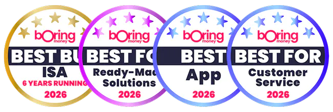 Our Stocks and Shares ISA was named a Boring Money Best Buy ISA for 2026, marking six consecutive years of recognition.