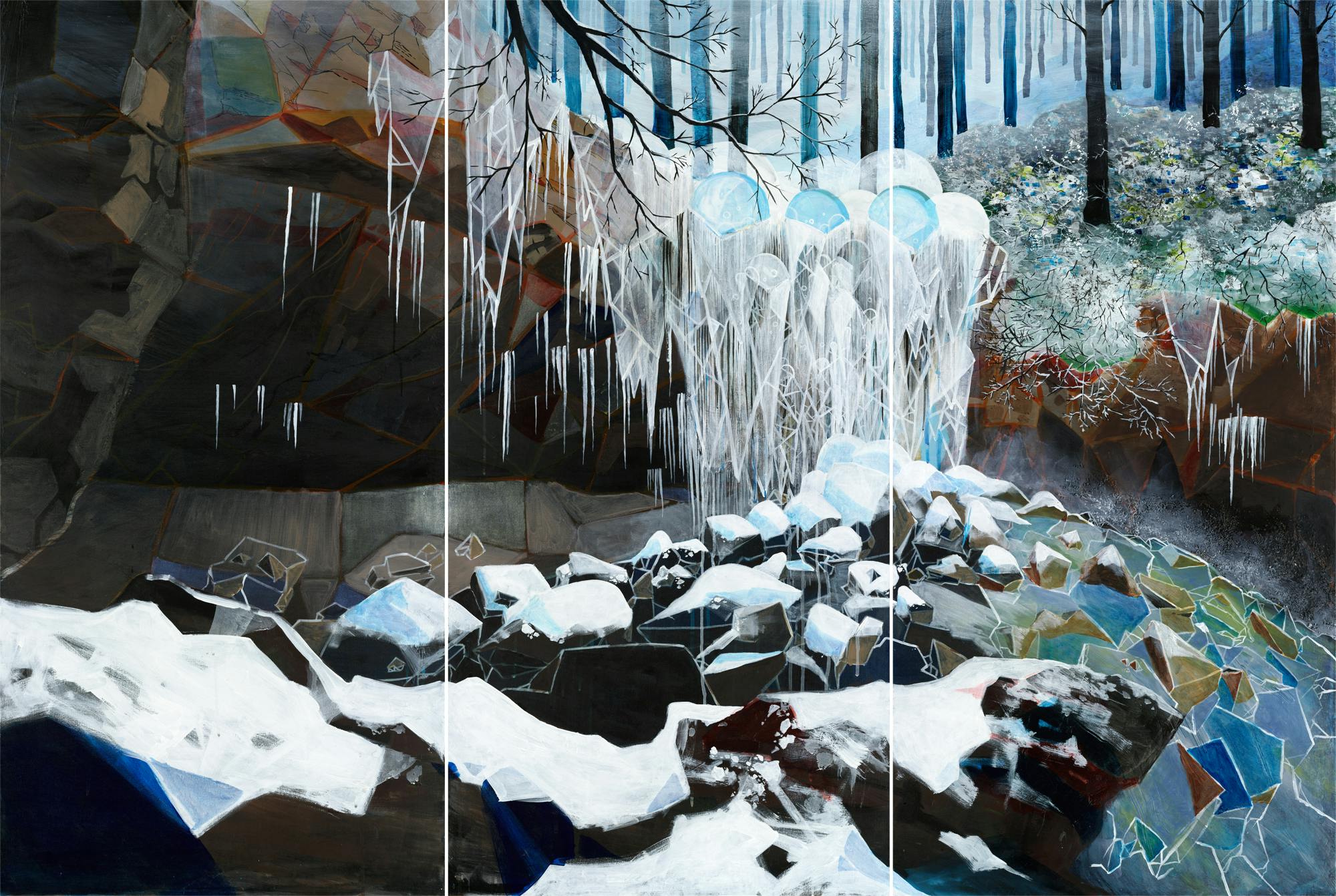 Frozen waterfall
