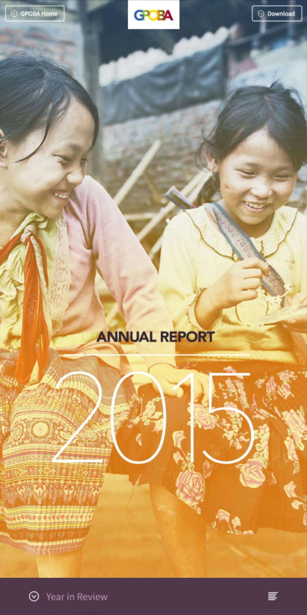 The cover of the digital version of GPOBA’s annual report.