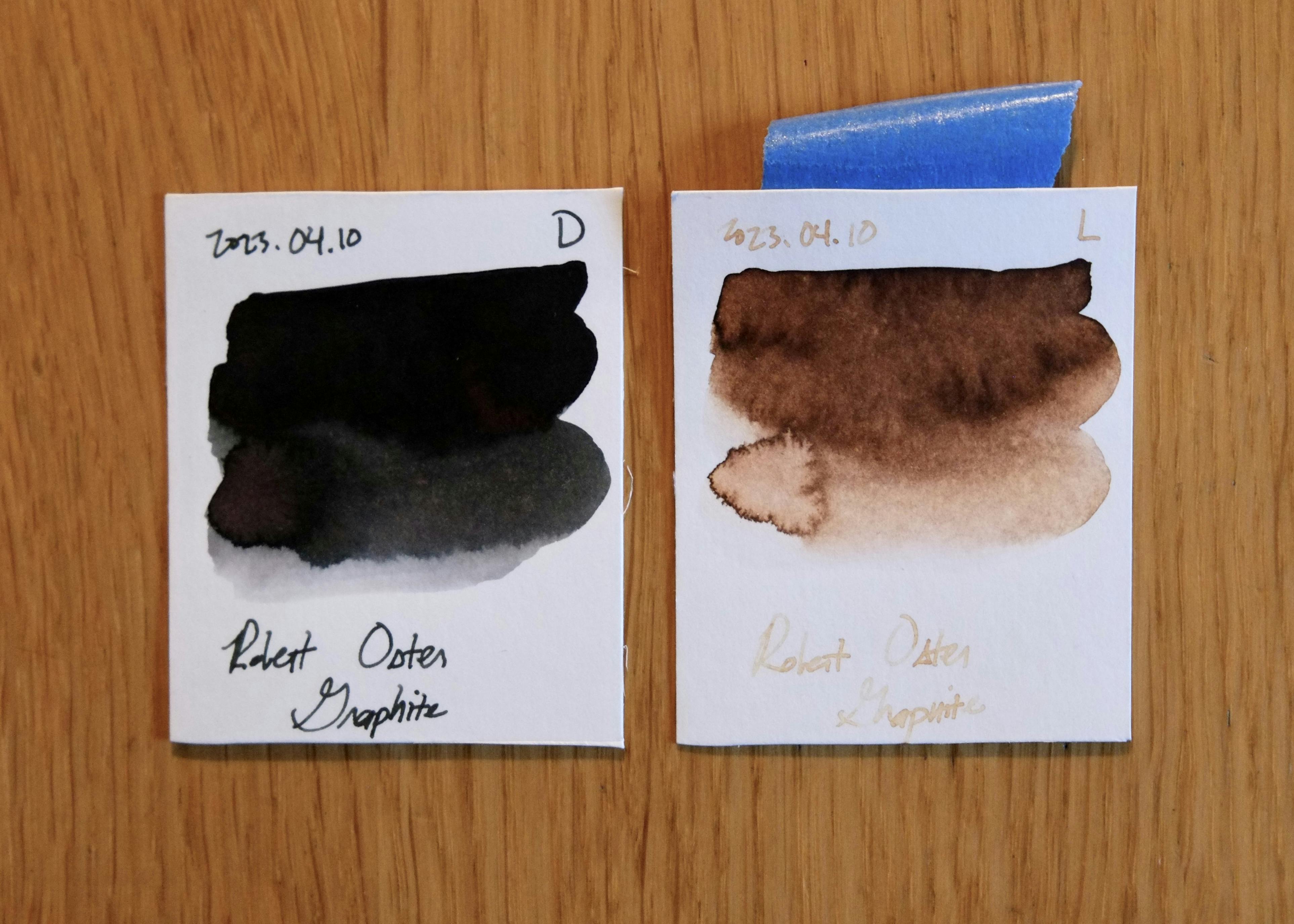Ink swatch from Sept. 19, 2023: Robert Oster Graphite