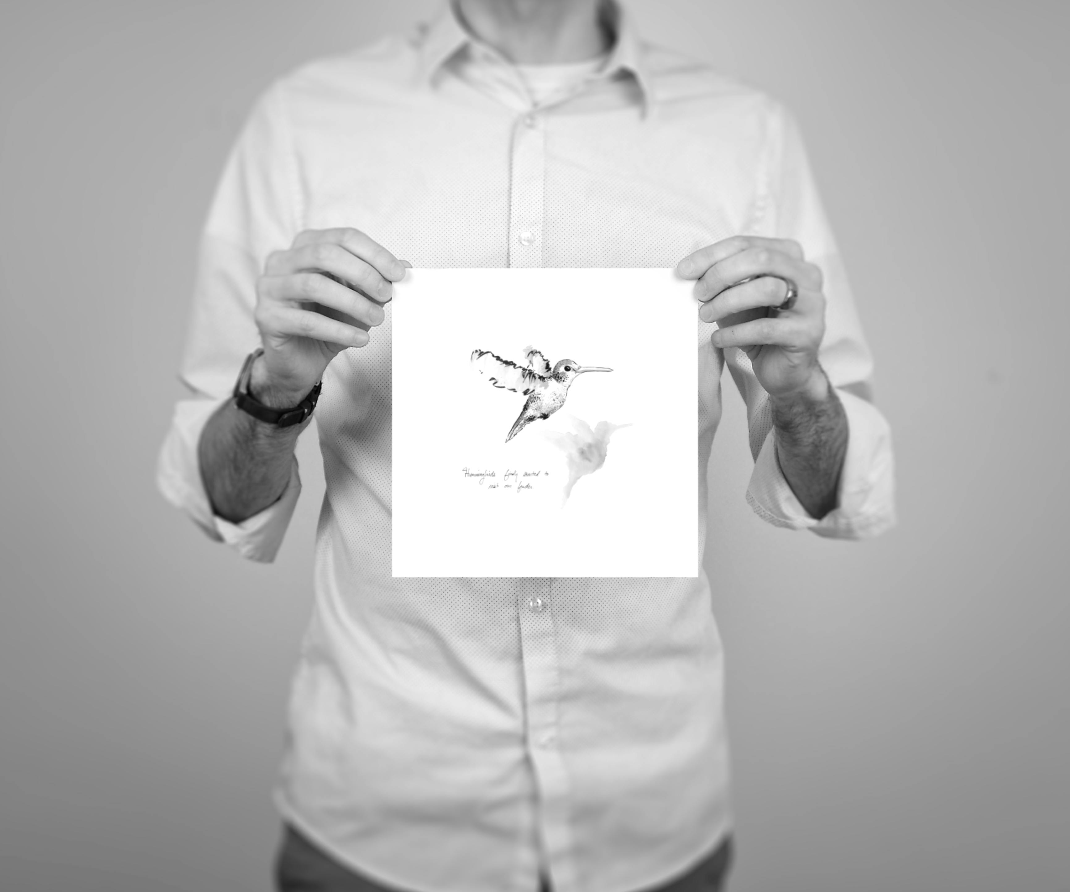 Hummingbird: 6 x 6" giclee print edition