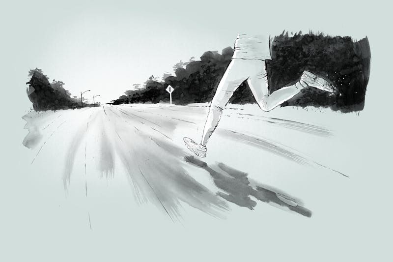 Running in the snow