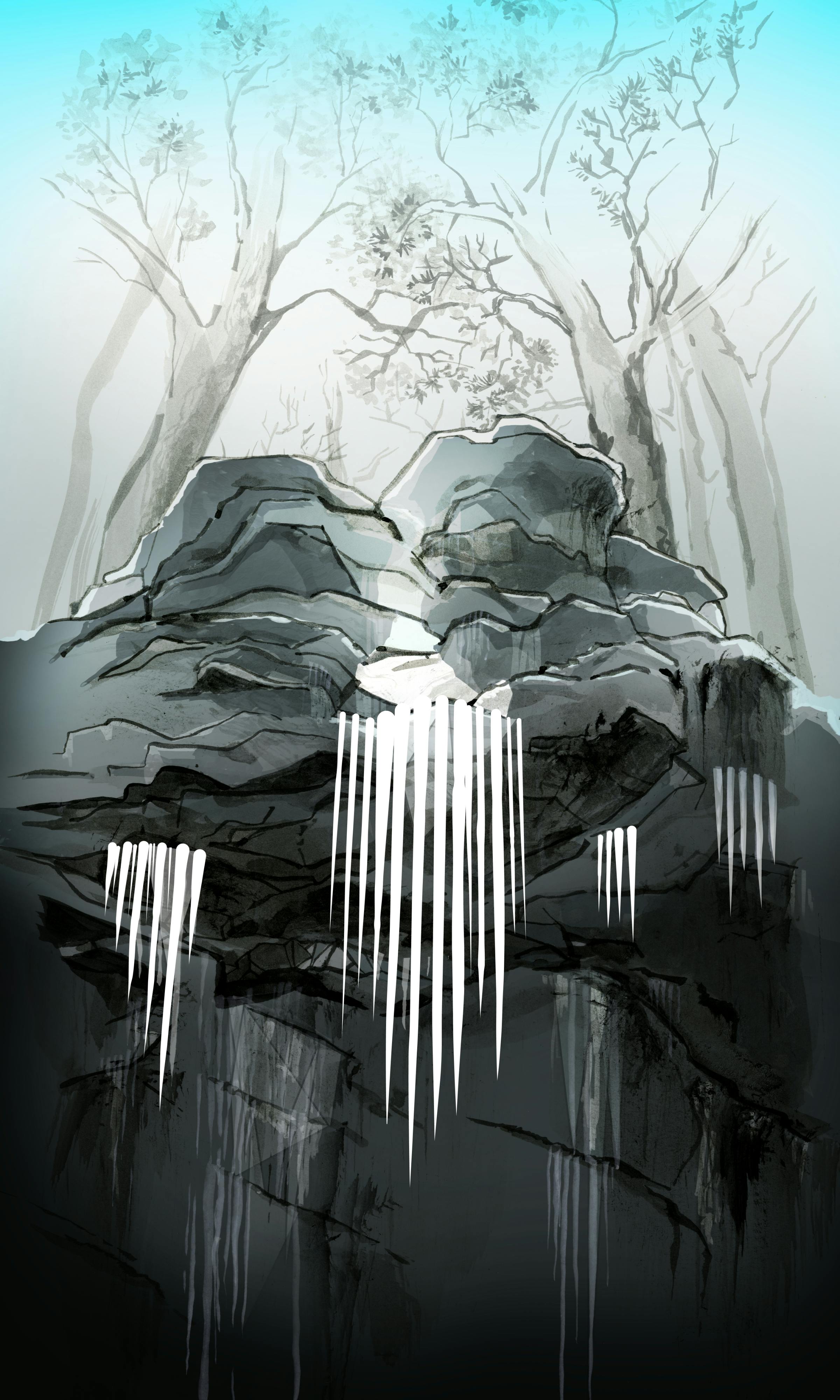 Cliffs, just before spring thaw