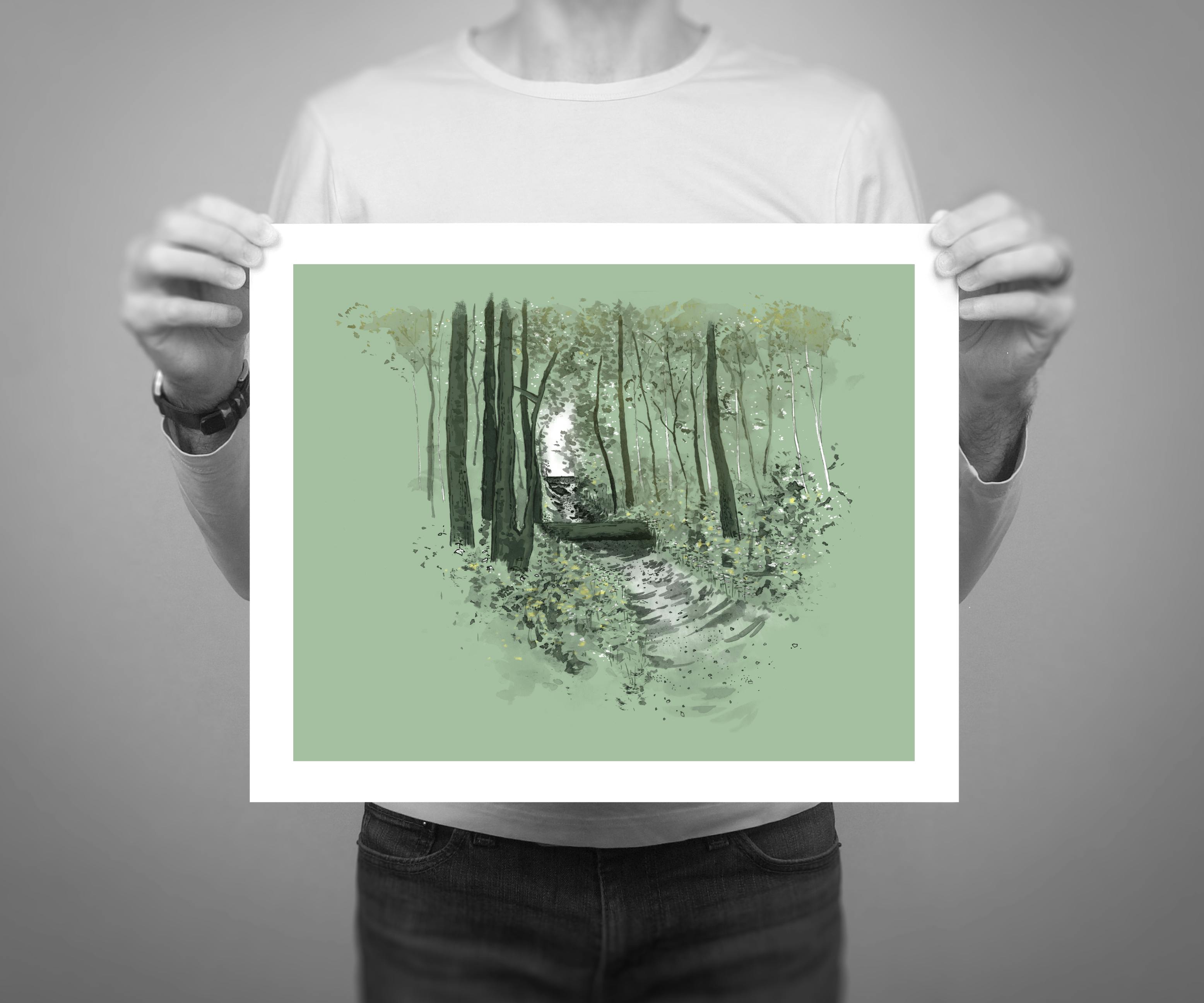 14 x 11” giclee print edition of “Entrance” from the Patapsco series