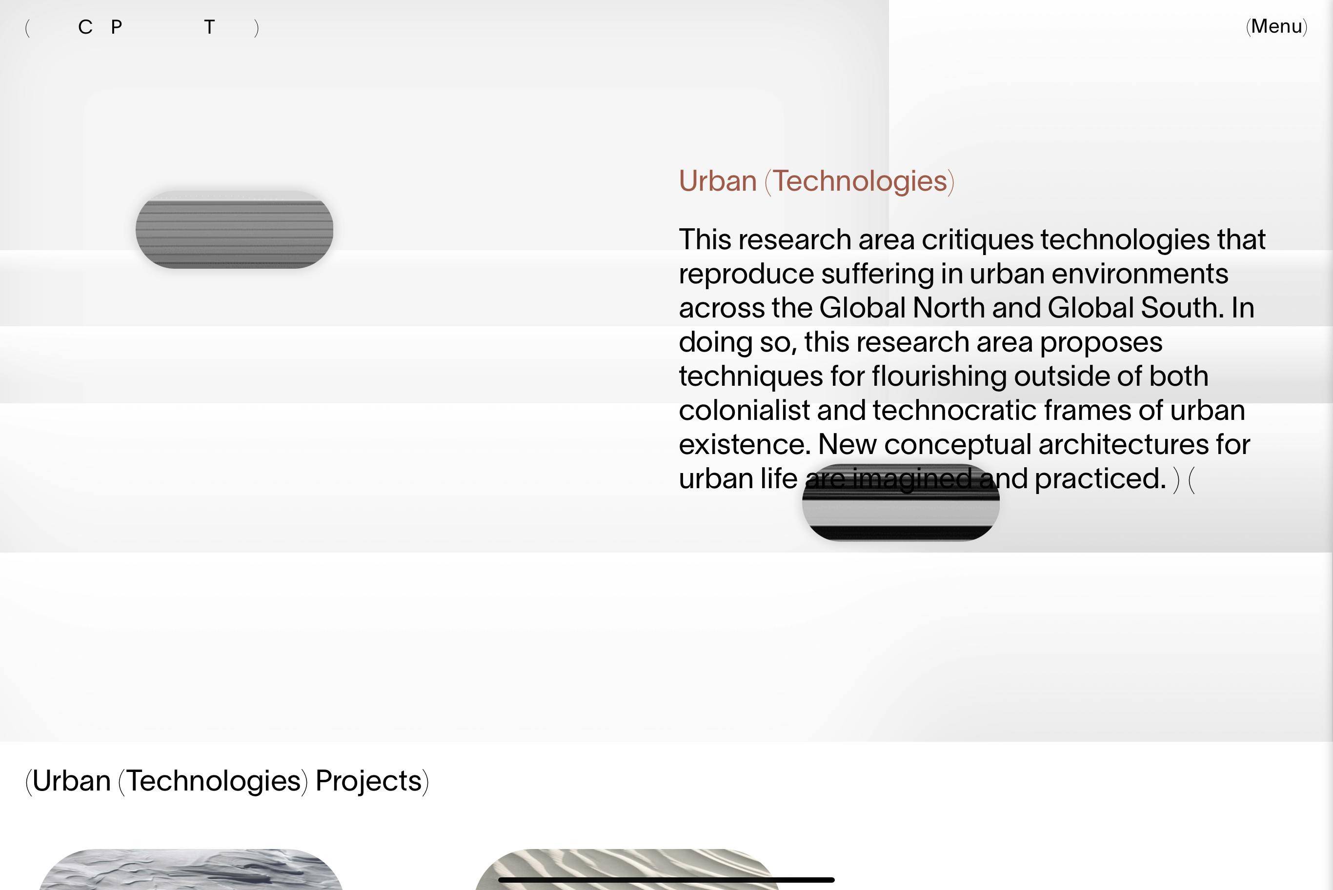 CPT’s website (interior page)