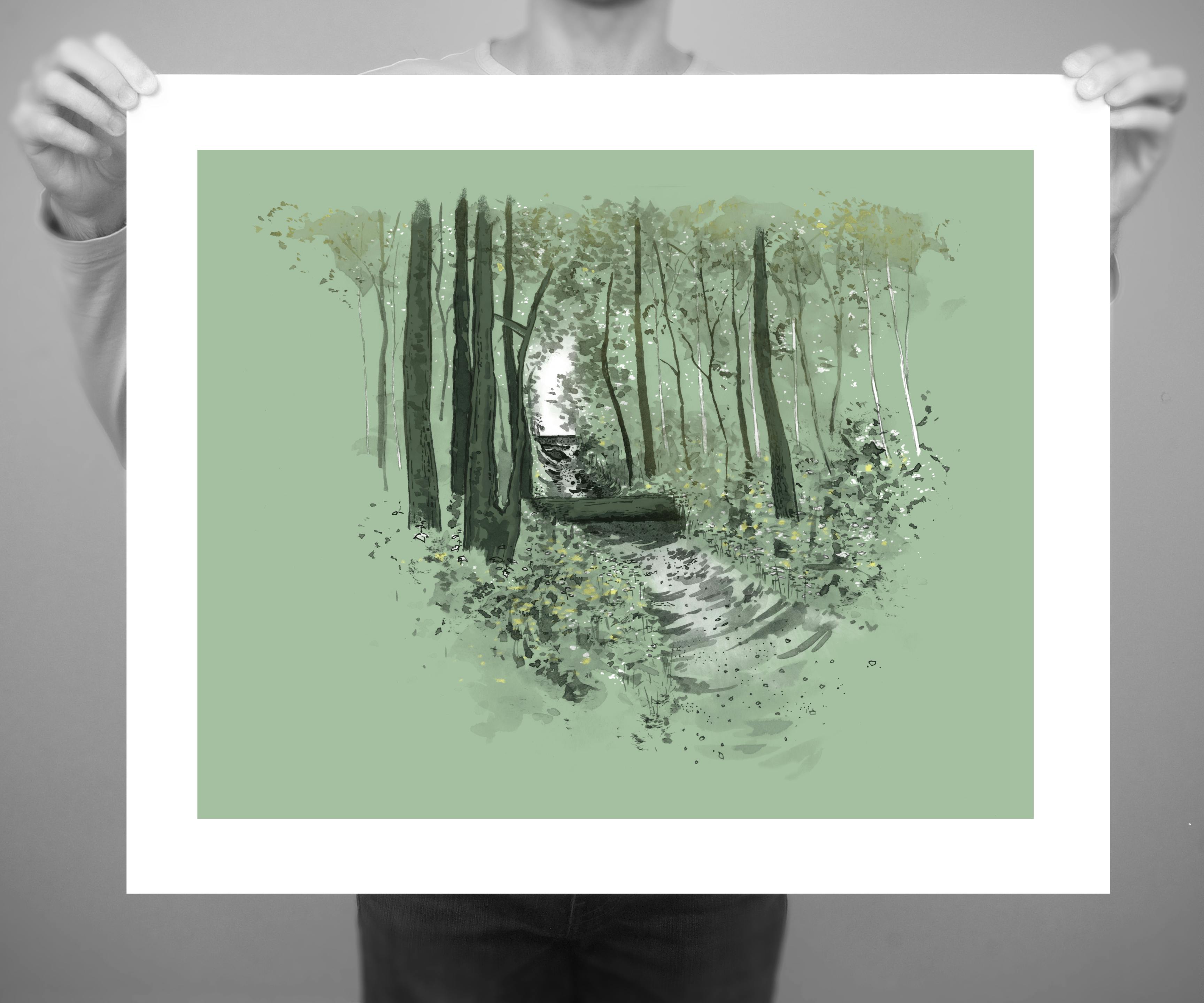 20 x 16” giclee print edition of “Entrance” from the Patapsco series