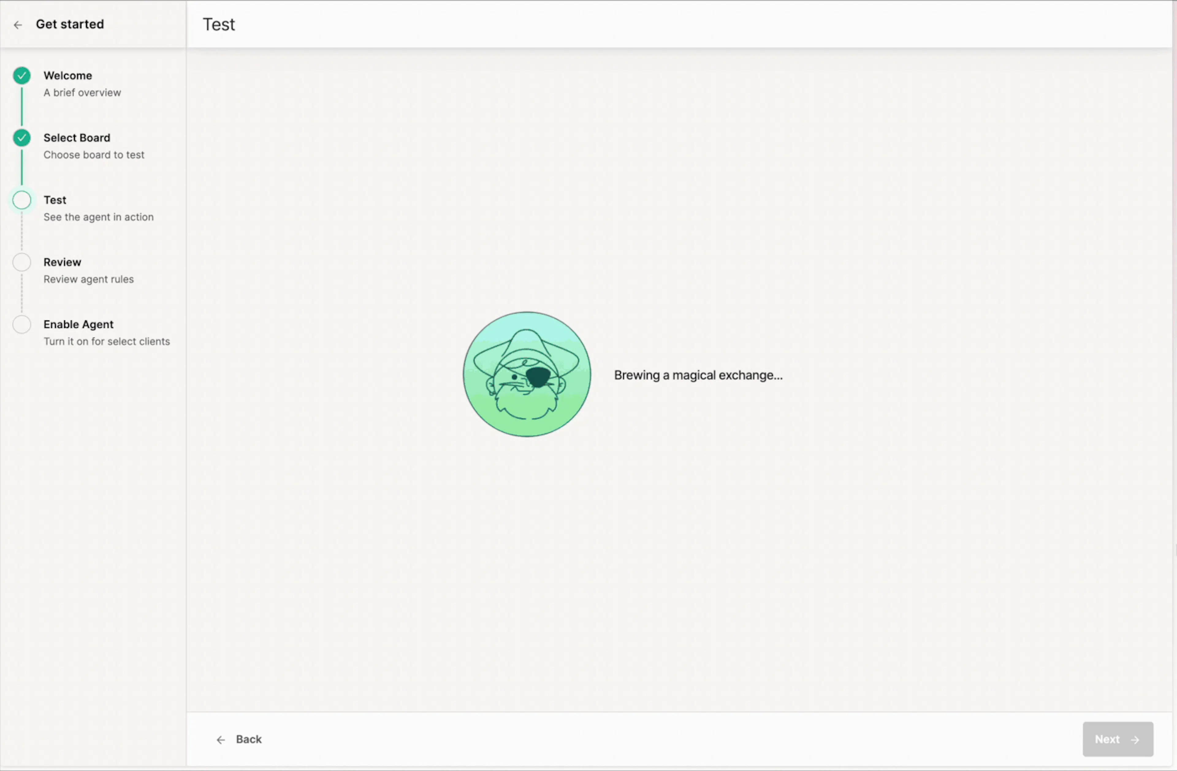 GIF of step 3: review and provide feedback loop