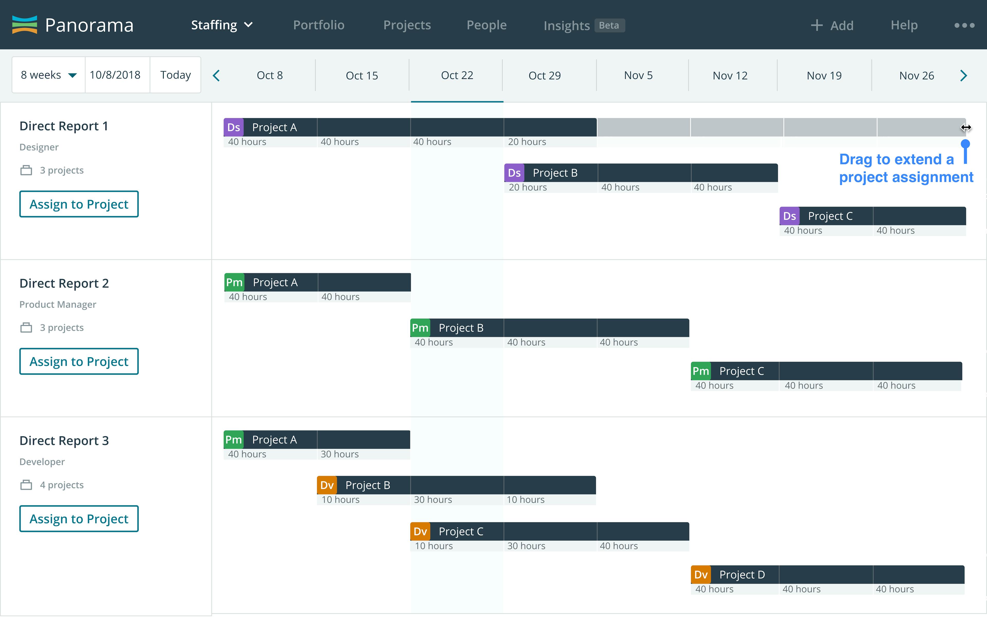 Static Mockup of a Drag Interaction