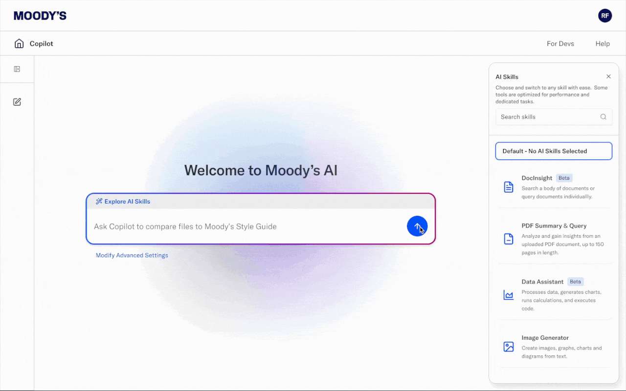 GIF of prototype of chat interaction