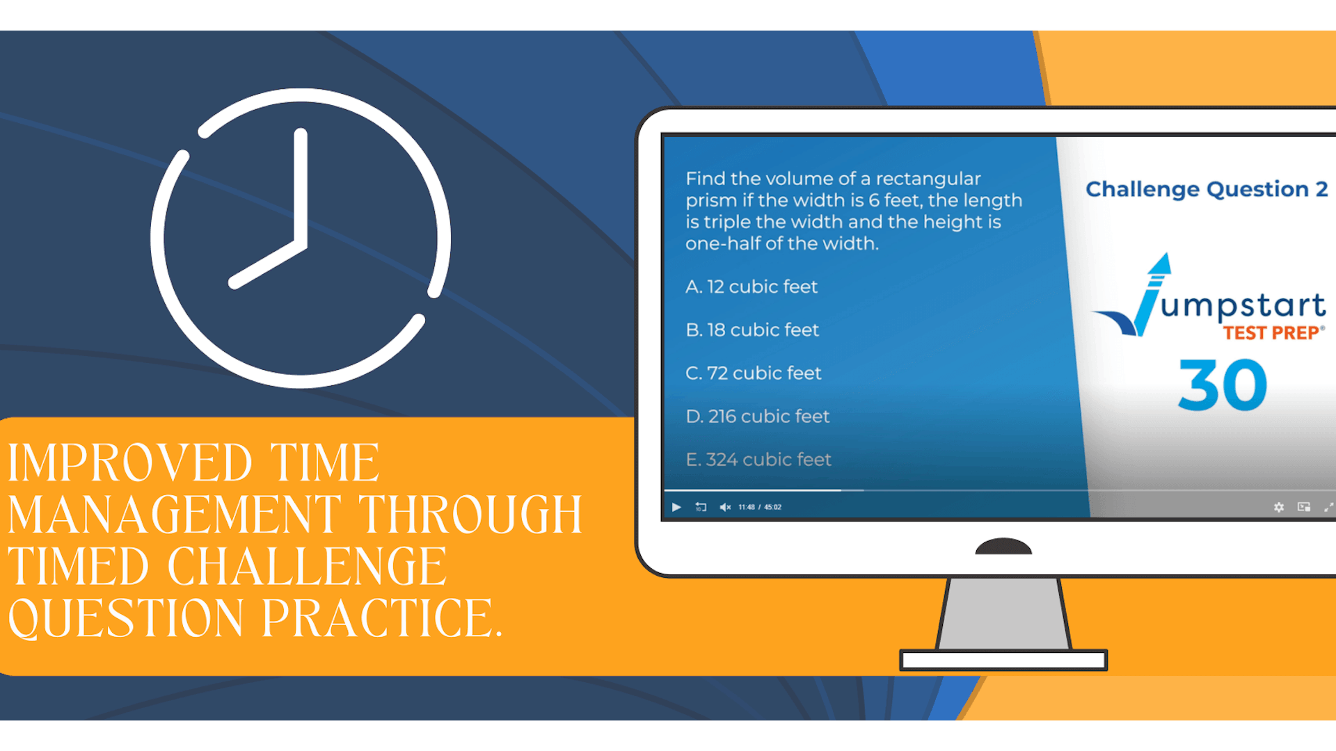 Improved time management through timed challenge question practice