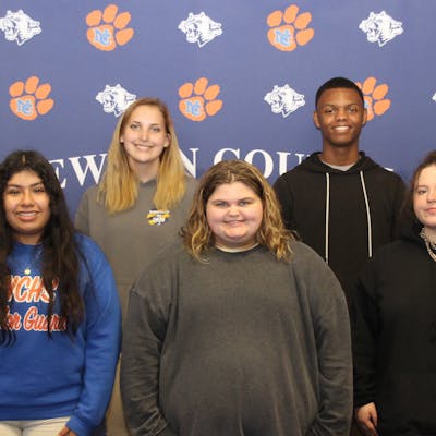 Several Newton County High School Juniors were recognized for their ACT results. Back row, L to R: Cameron Gressett, Krystyn Dykes, John Graham, and Jacob Duncan. Front row, L to R: Marilyn Marin-Martinez, Makenzie Sessions, and Paetyn Johnson.