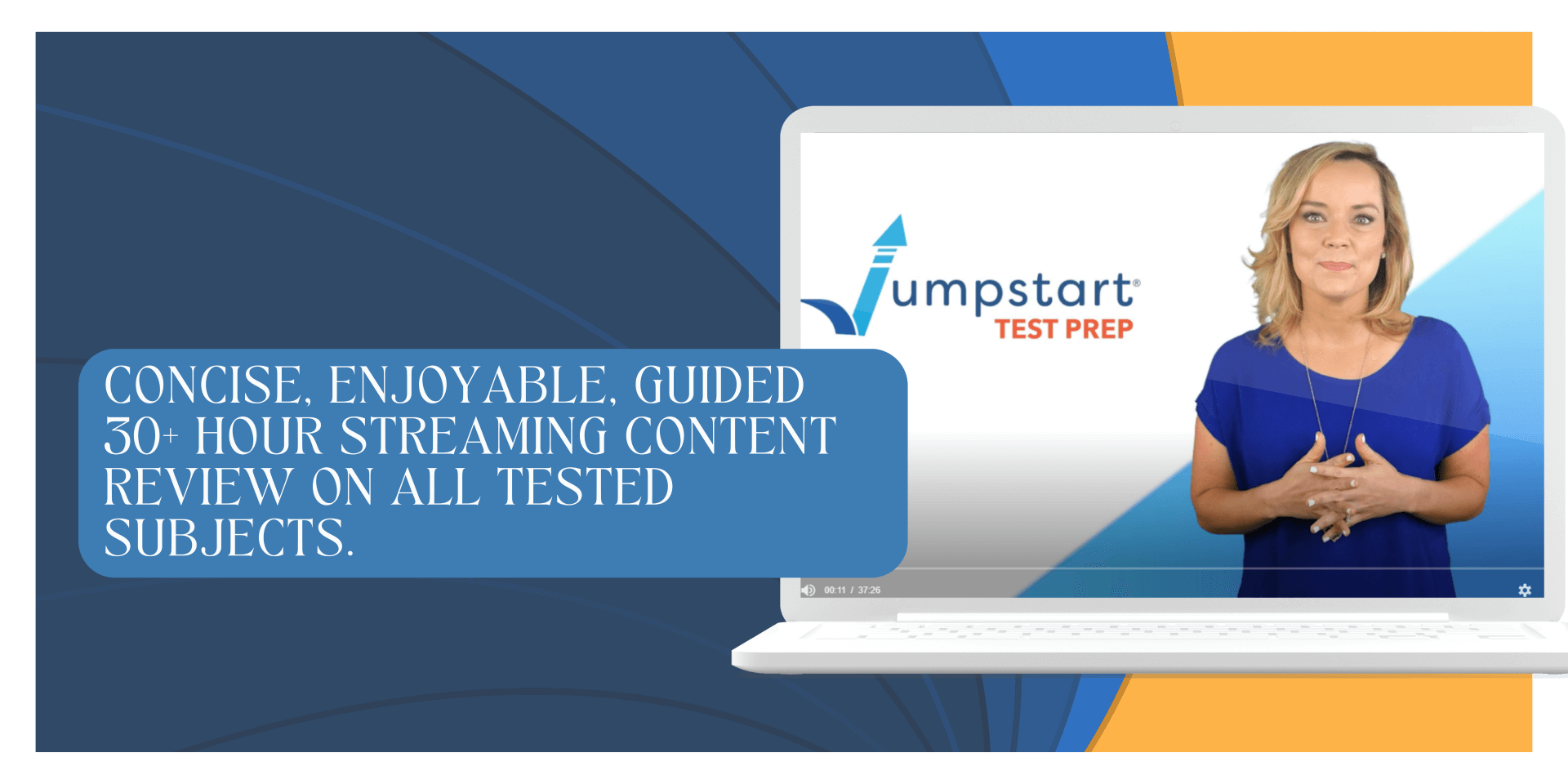 Concise, enjoyable, guided 30+ hour streaming content review on all tested subjects