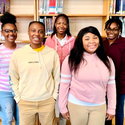 Several Kemper County High Juniors were recognized for ACT® improvements. Back row, L to R: Kaylah Hearn, Illyana McClendon, and Reslyn Ramsey. Front row, L to R: Kaylan Clayton and Anderiah Rush.