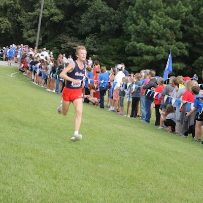 Brookhaven High School Junior Sam Arnold competes in cross-country race.
