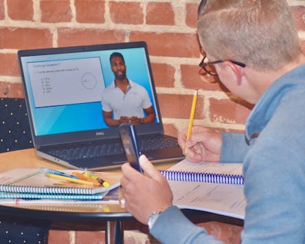 Image of student studying at a computer