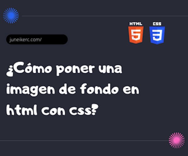 ¿Cómo poner una imagen de fondo? 【HTML + CSS】