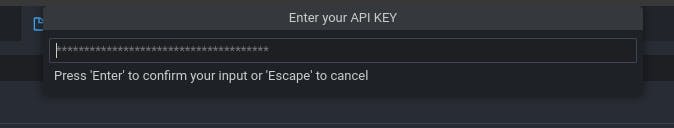 enter api key coge-gpt
