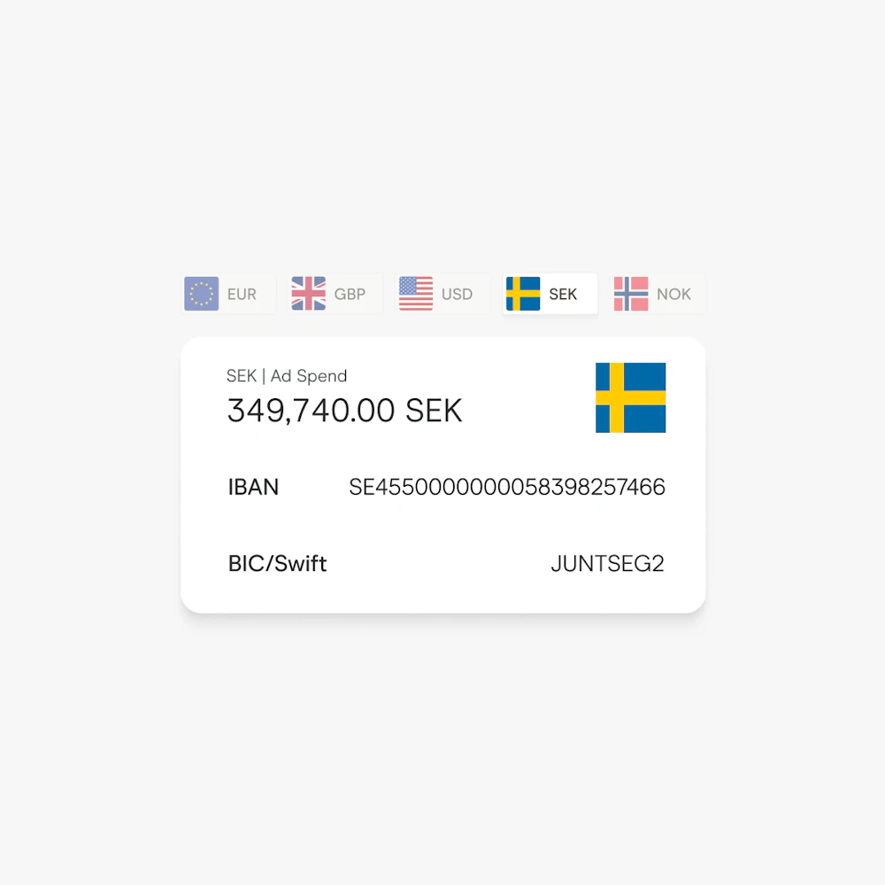 Make fast, local SEK payments
